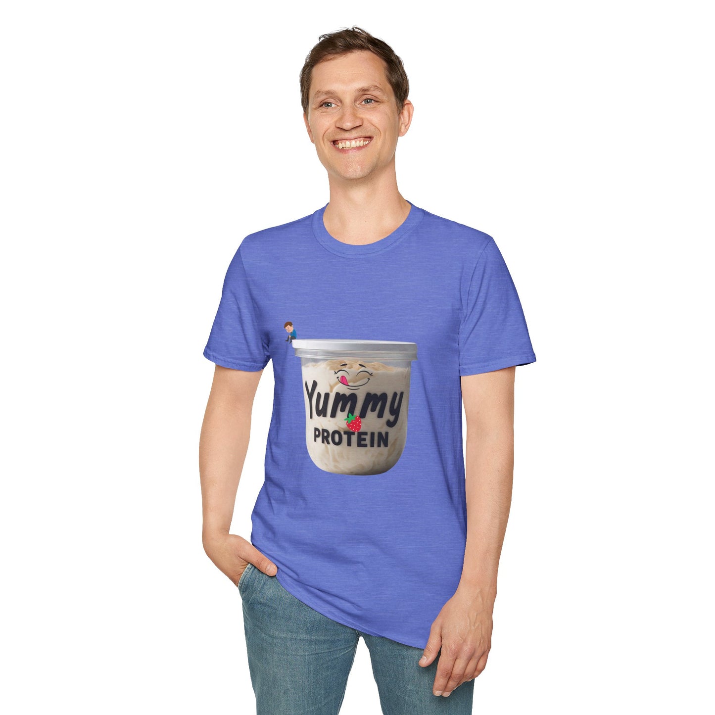 Yummy Protein Unisex Softstyle T-Shirt - Fun Fitness Apparel