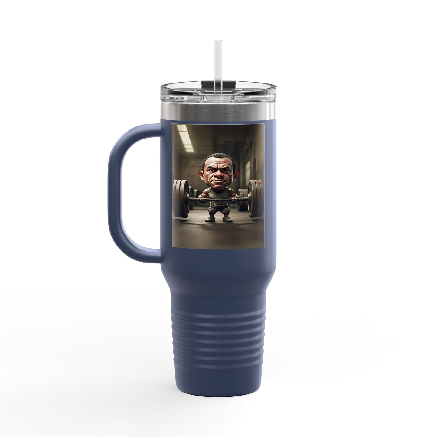 Funny Insulated Travel Mug - 40oz Motivational Humor Gift for Gym Lovers