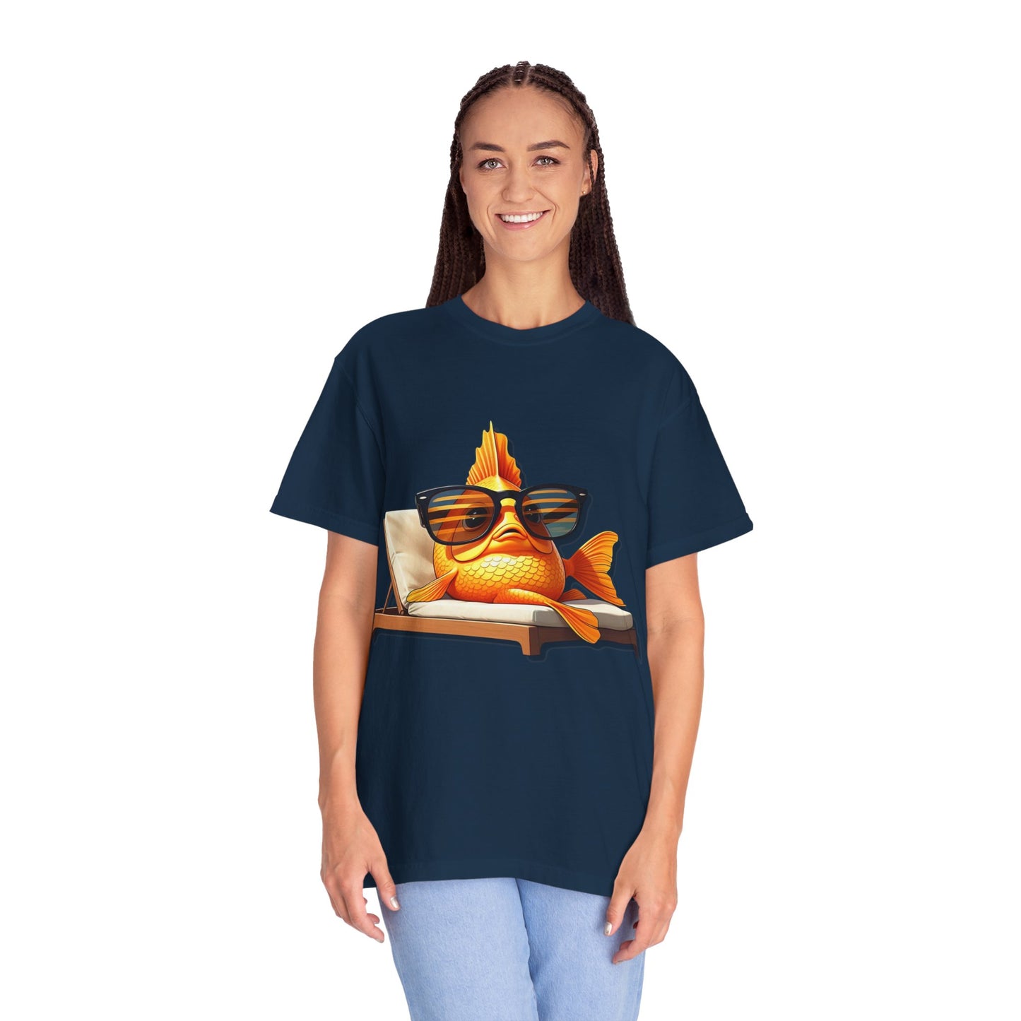 Chillin' Goldfish Unisex Garment-Dyed T-shirt