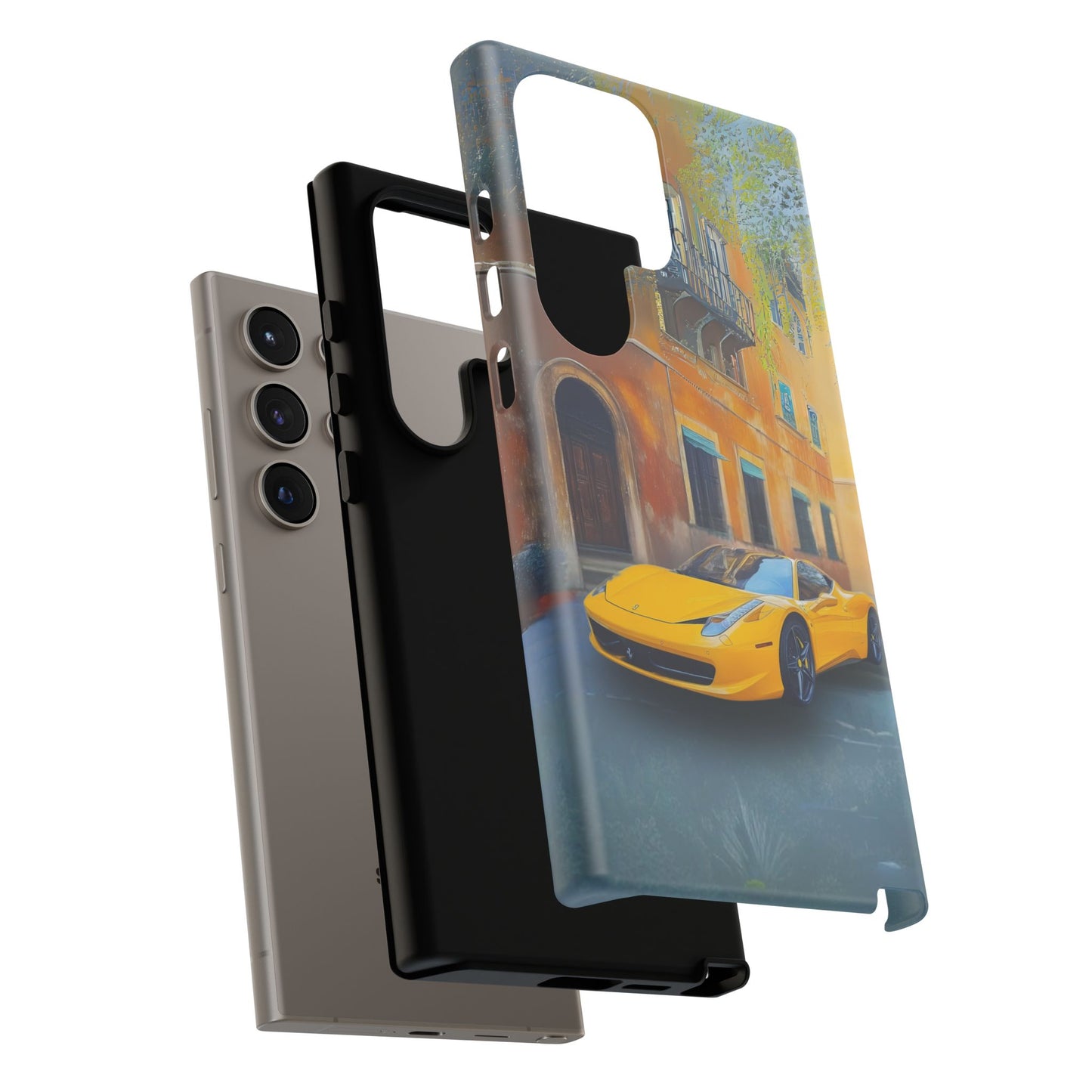 Ferrari Yellow Tough Phone Case - Stylish and Durable