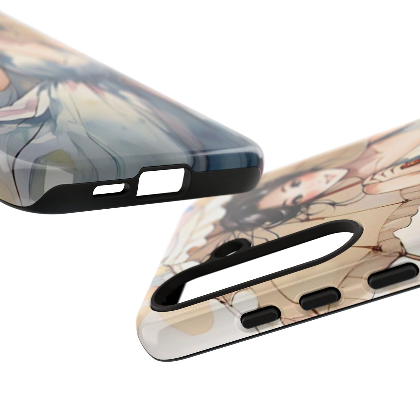 Elegant Floral Phone Case with Umbrella Design