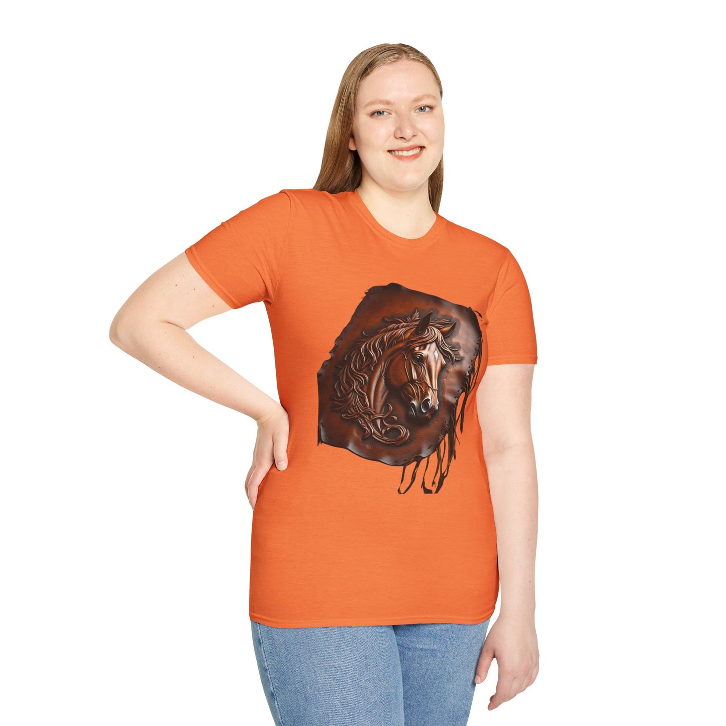 Rustic Horse Artwork Unisex Softstyle T-Shirt