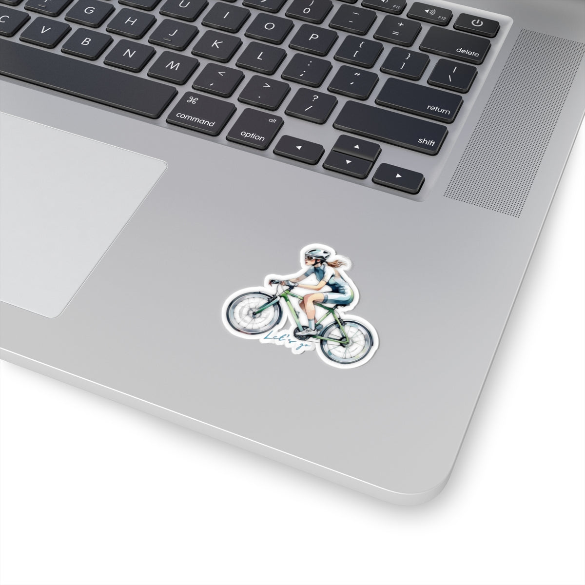 Motivational Cycling Kiss-Cut Stickers - Let's Go