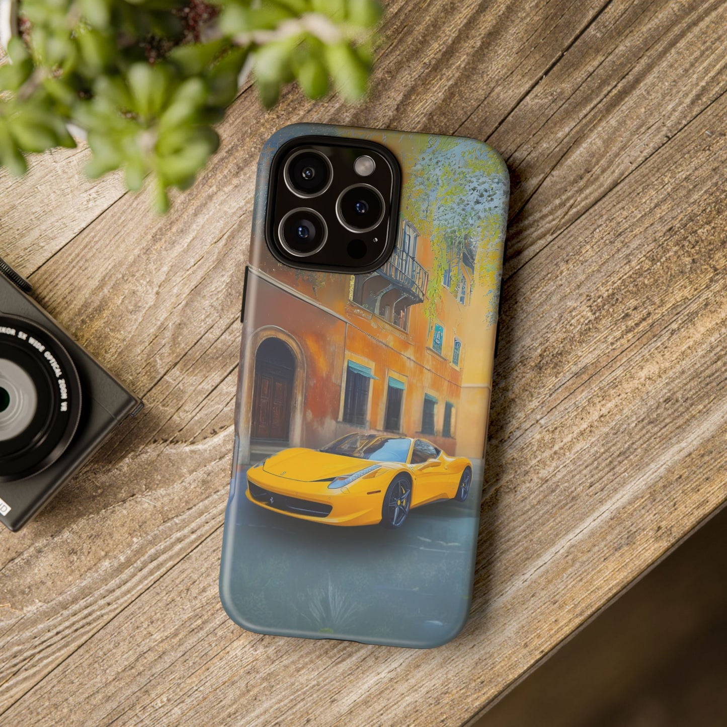 Ferrari Yellow Tough Phone Case - Stylish and Durable