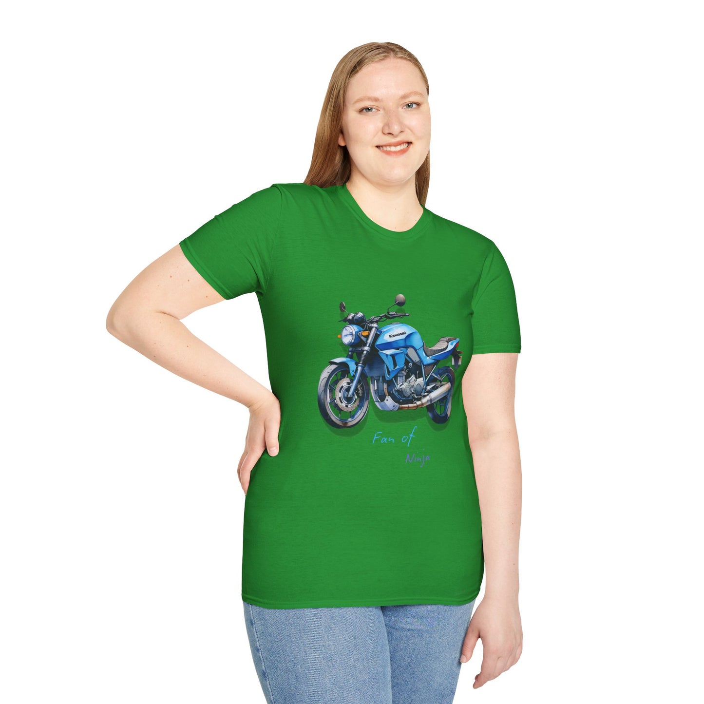 Unisex Softstyle T-Shirt - 'Fan of Ninja' Motorcycle Graphic Tee for Riders