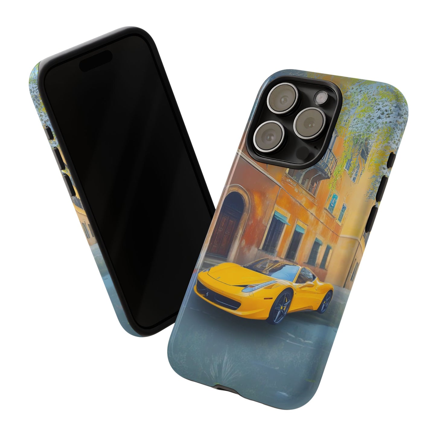 Ferrari Yellow Tough Phone Case - Stylish and Durable