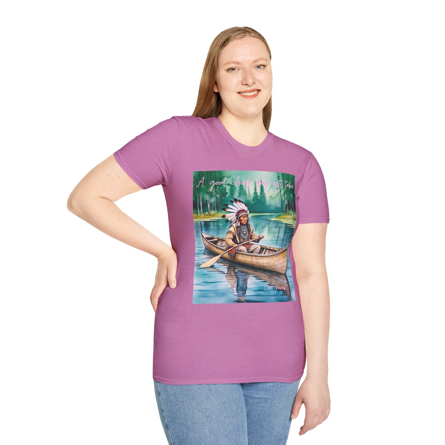 Adventure-Inspired Unisex Softstyle T-Shirt - Canoe Design