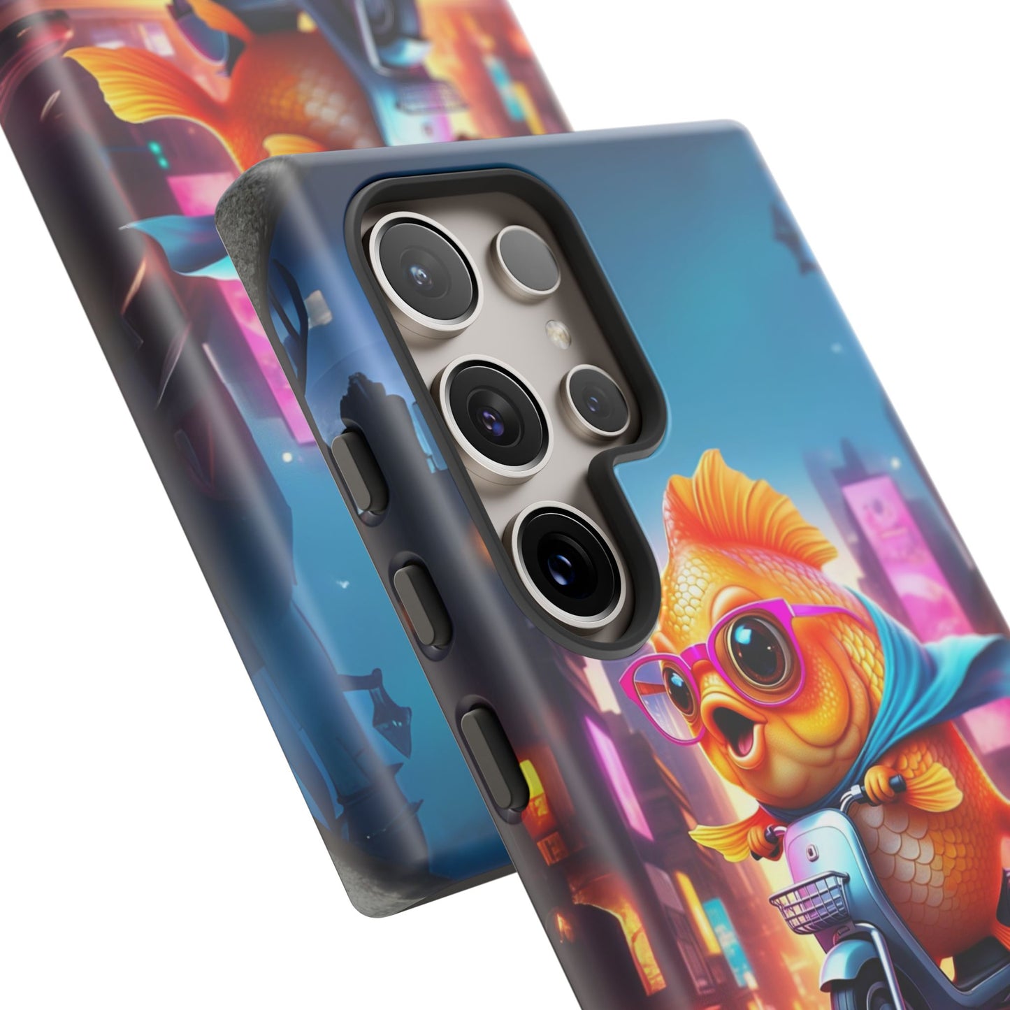 Adventures of Miss Goldfish Phone Case - Fun & Colorful Tough Cover for Fish Lovers