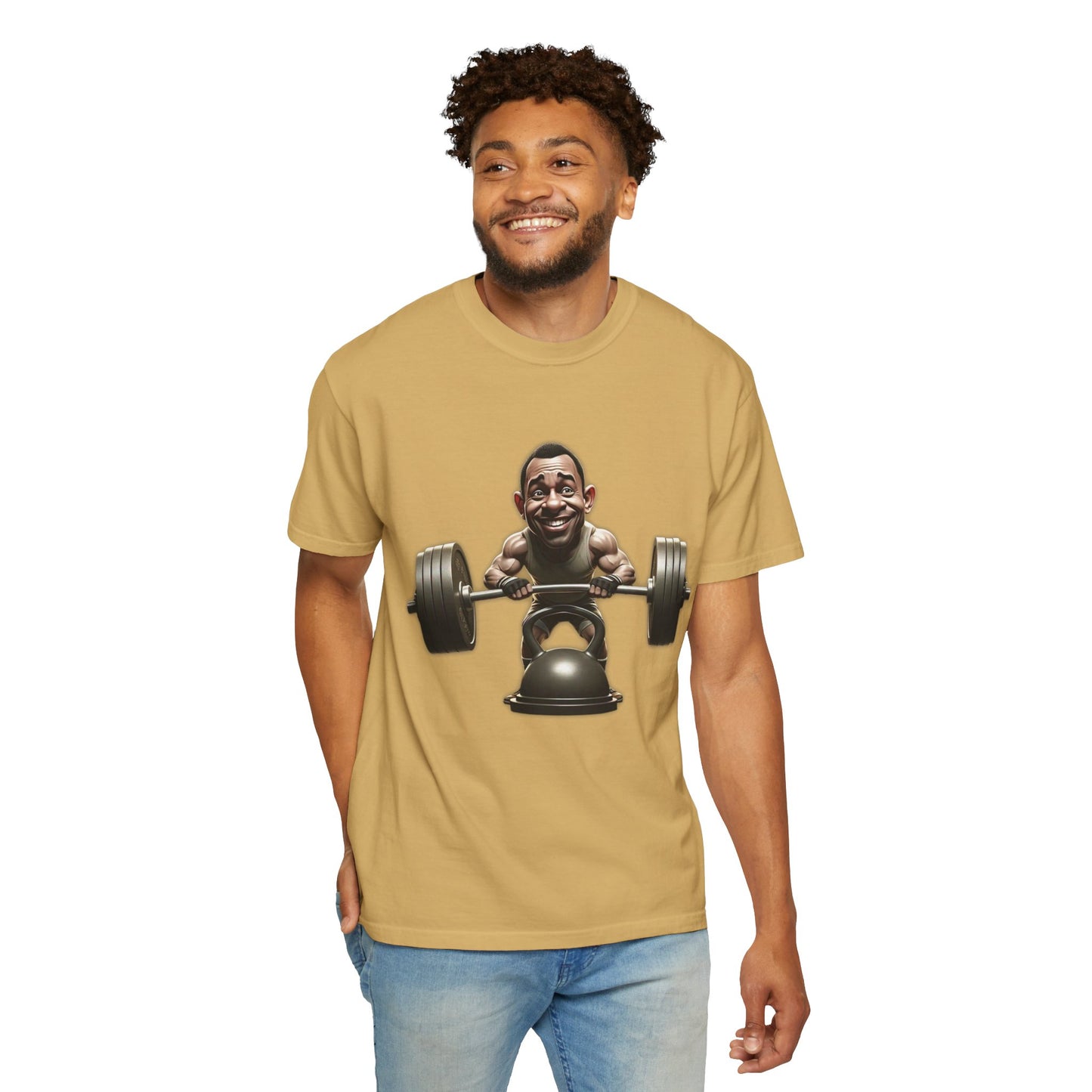 Funny Weightlifting T-Shirt Garment-Dyed Tee for Fitness Enthusiasts