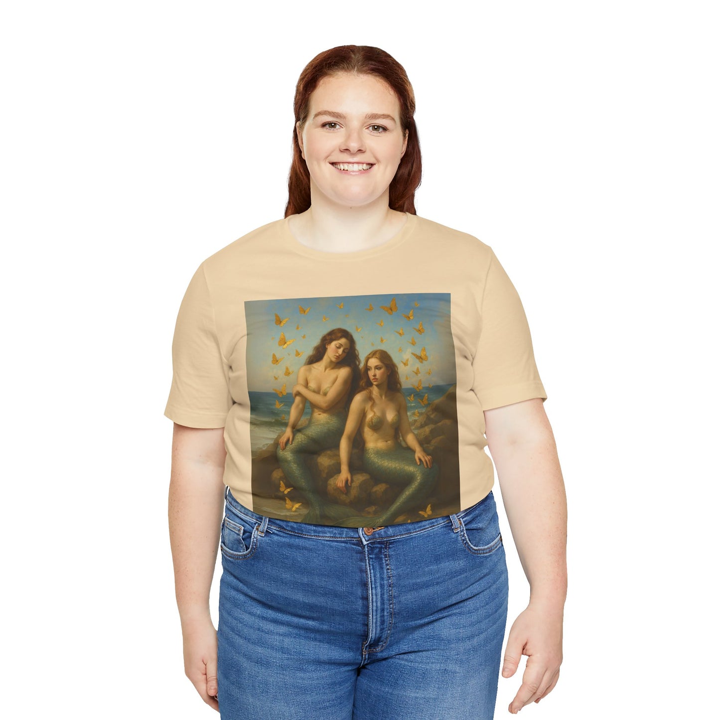 Mermaid Goddess Tee - Artistic Short Sleeve Shirt