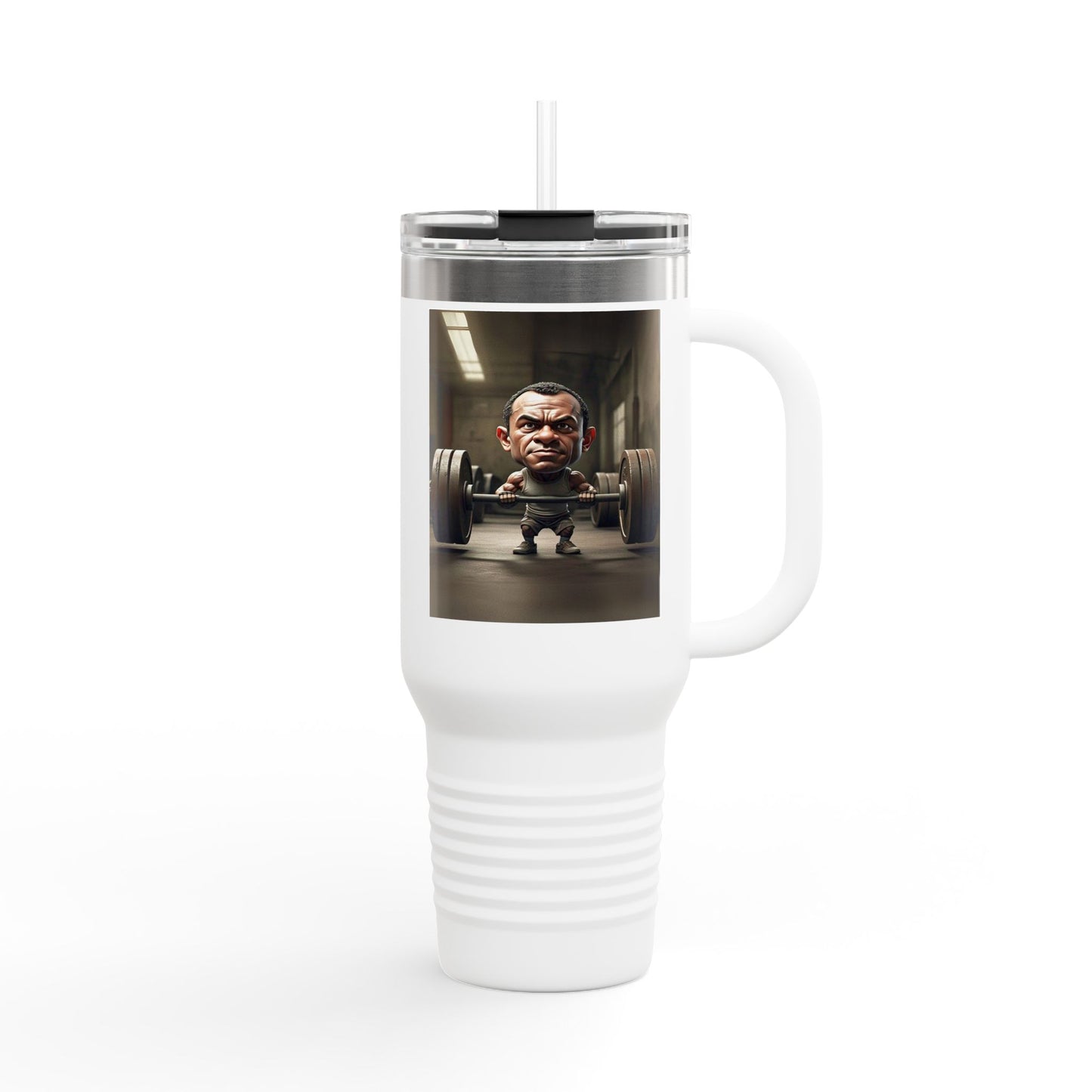 Funny Insulated Travel Mug - 40oz Motivational Humor Gift for Gym Lovers