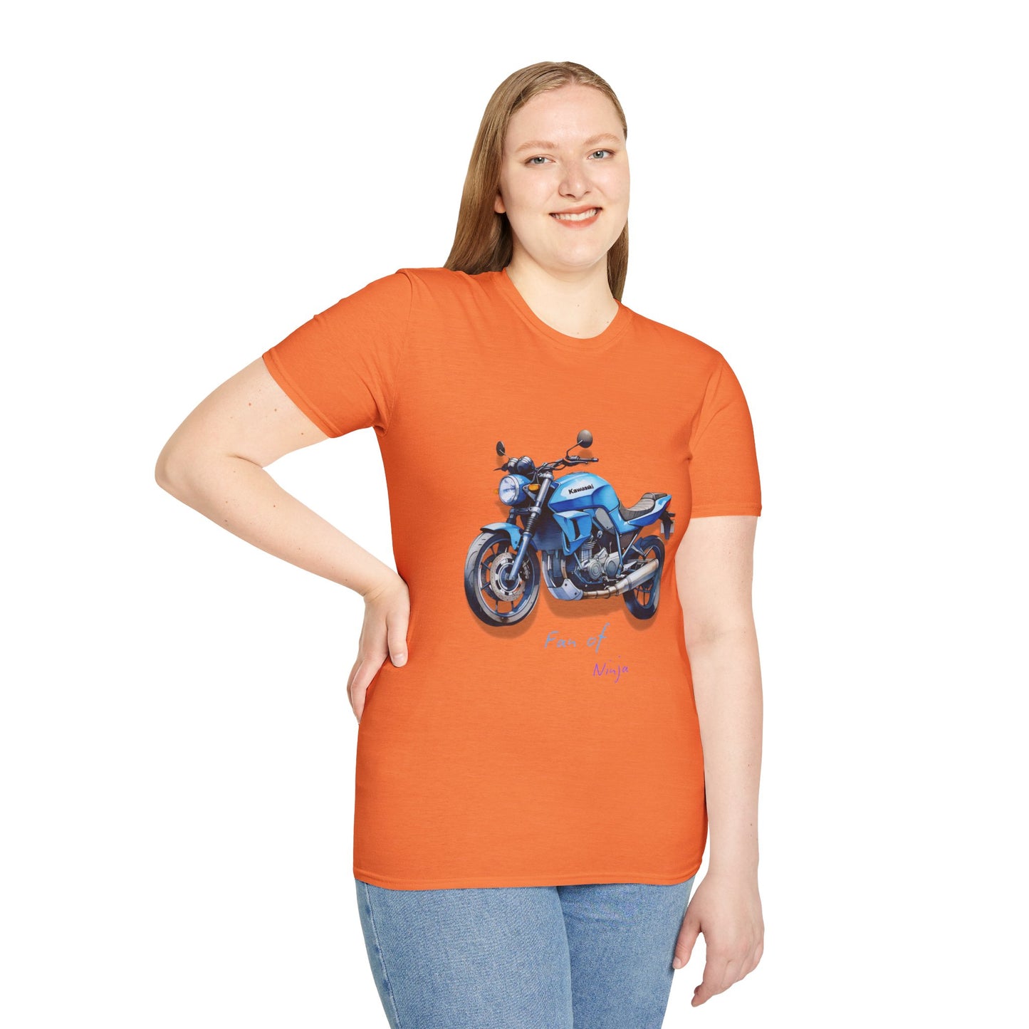 Unisex Softstyle T-Shirt - 'Fan of Ninja' Motorcycle Graphic Tee for Riders