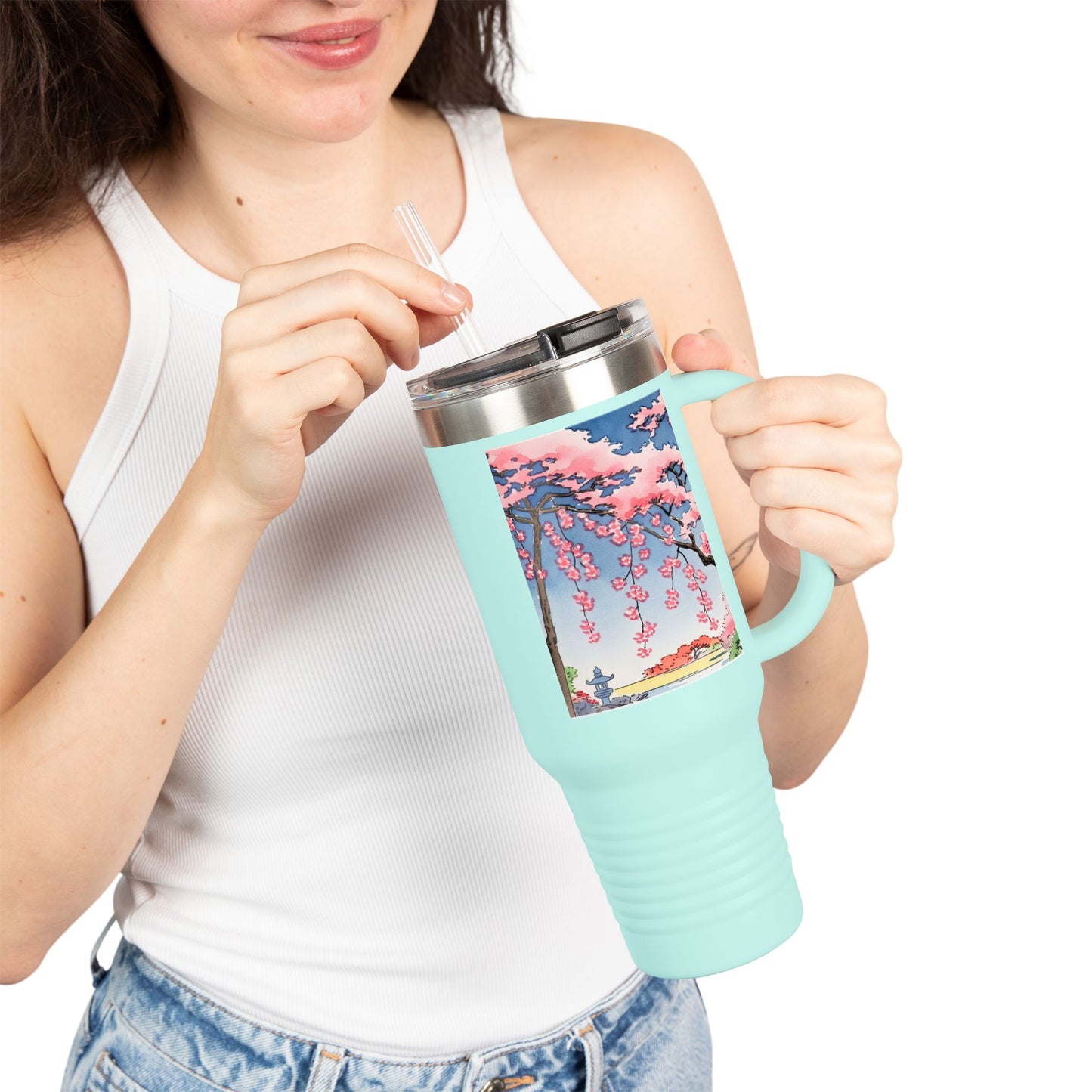 Cherry Blossom Insulated Travel Mug - 40oz Adventure Companion