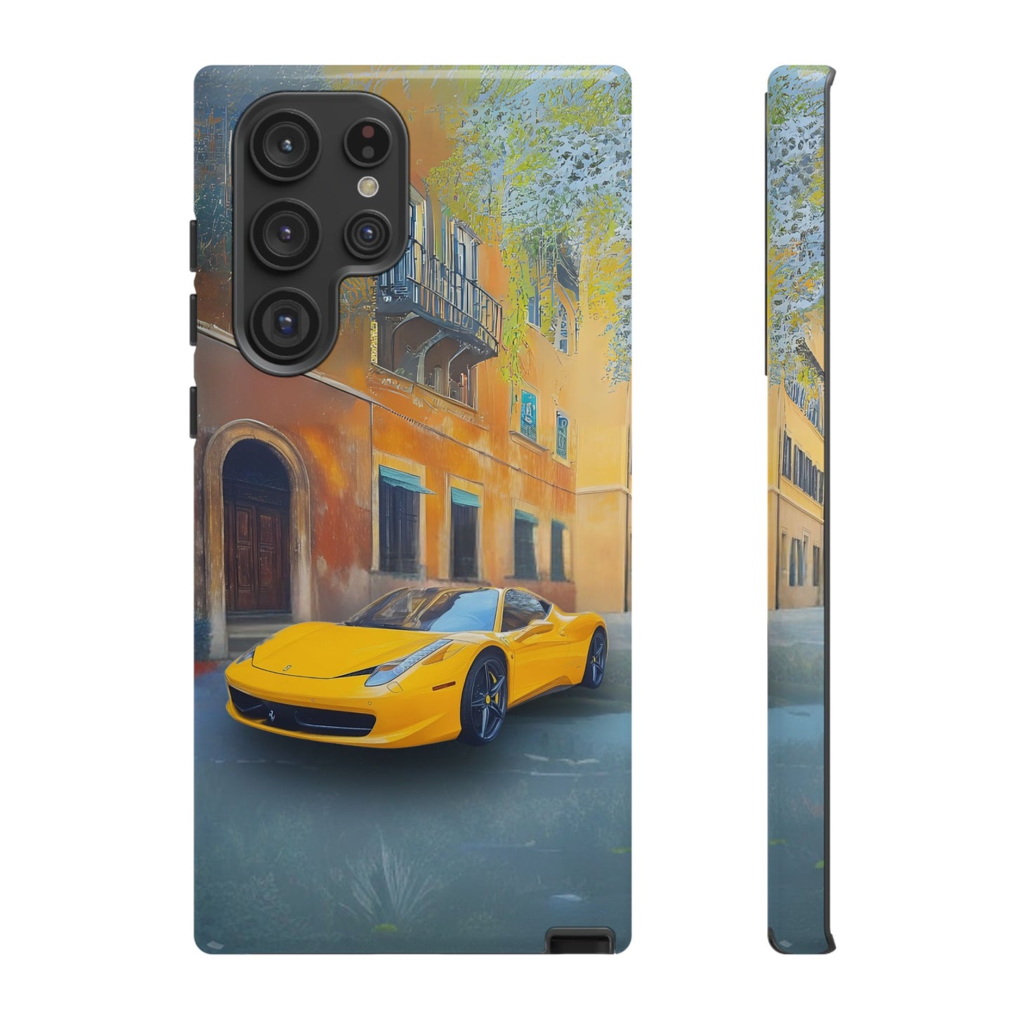 Ferrari Yellow Tough Phone Case - Stylish and Durable