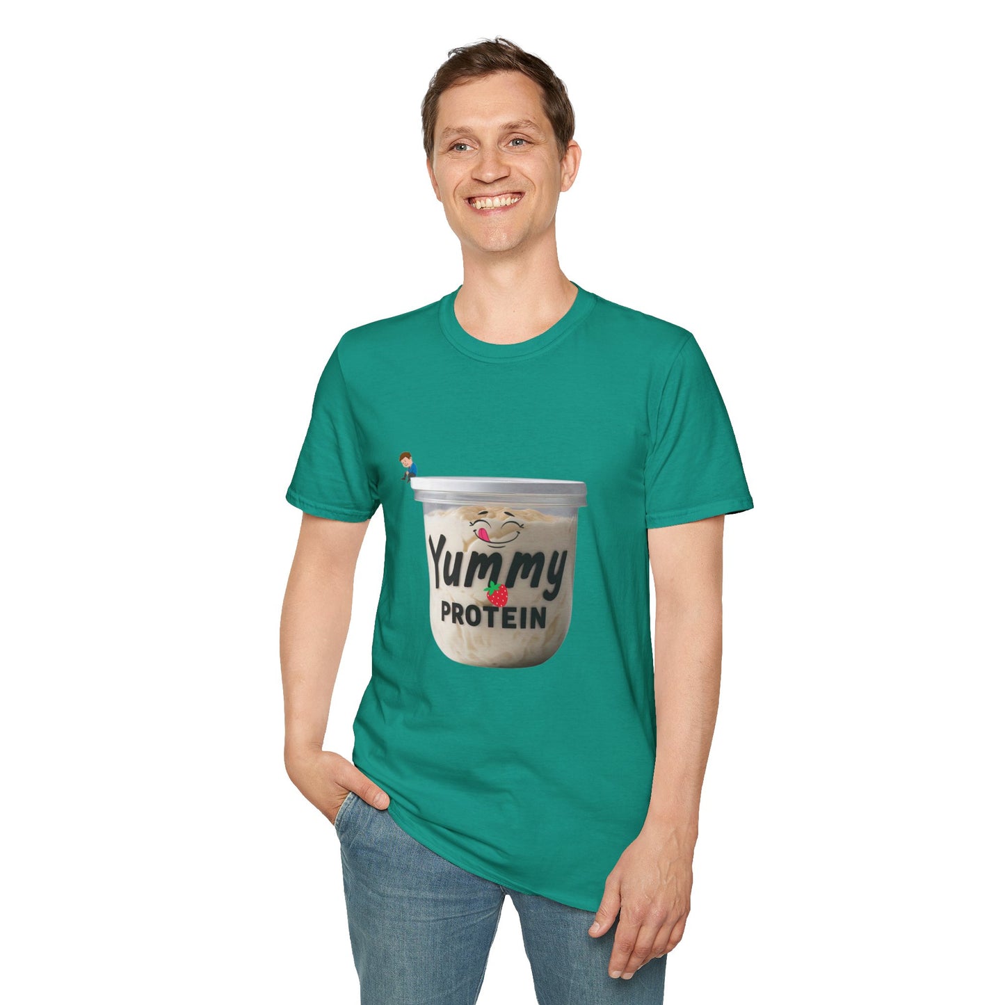 Yummy Protein Unisex Softstyle T-Shirt - Fun Fitness Apparel