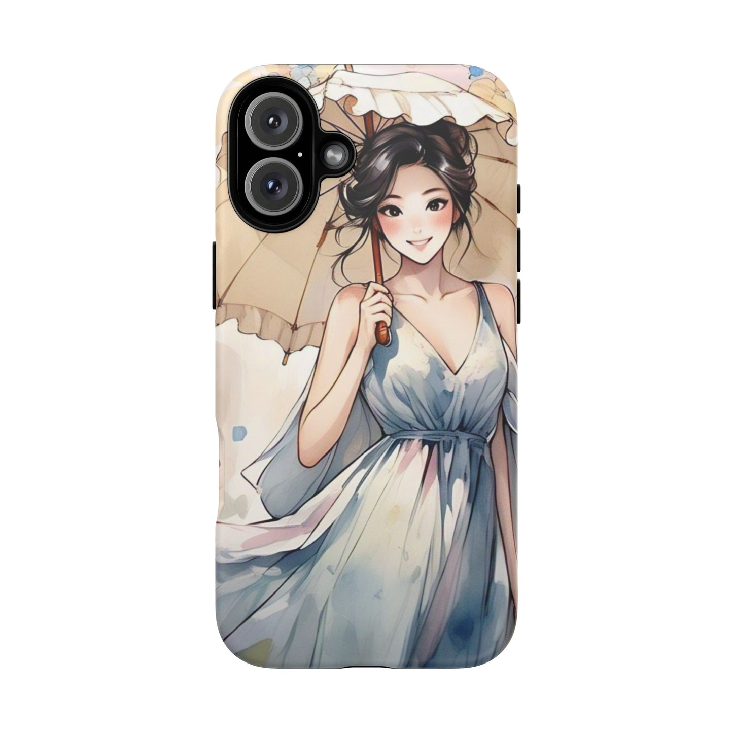 Elegant Floral Phone Case with Umbrella Design