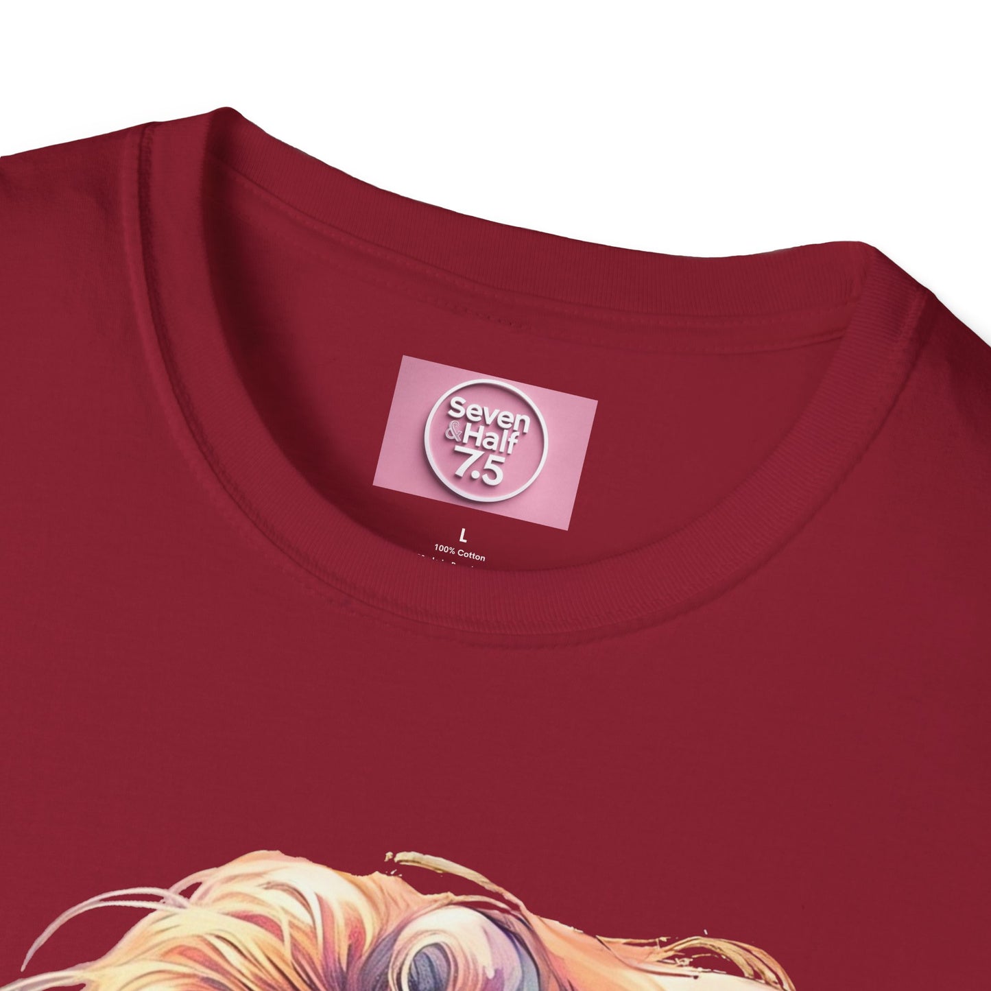 Artistic Women's Portrait T-Shirt - Women's Softstyle Tee for Creative Souls