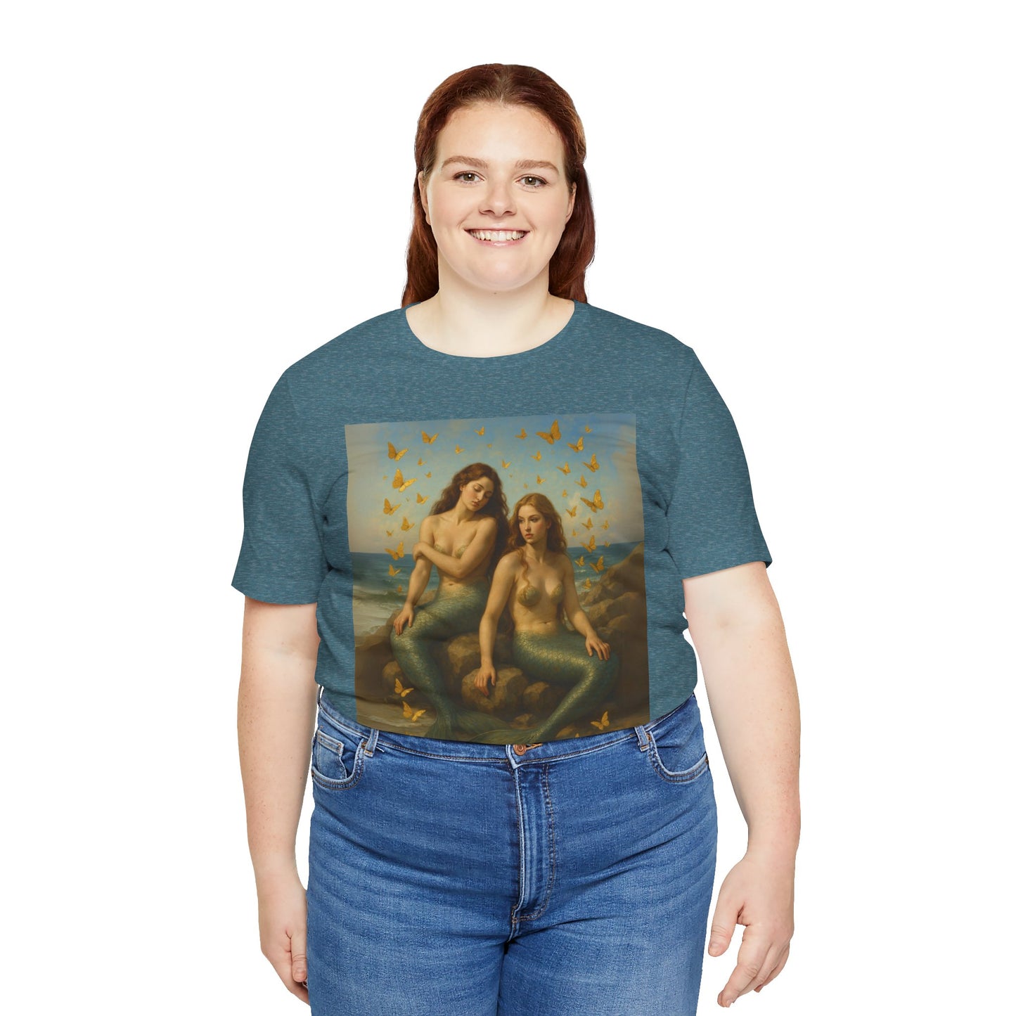 Mermaid Goddess Tee - Artistic Short Sleeve Shirt