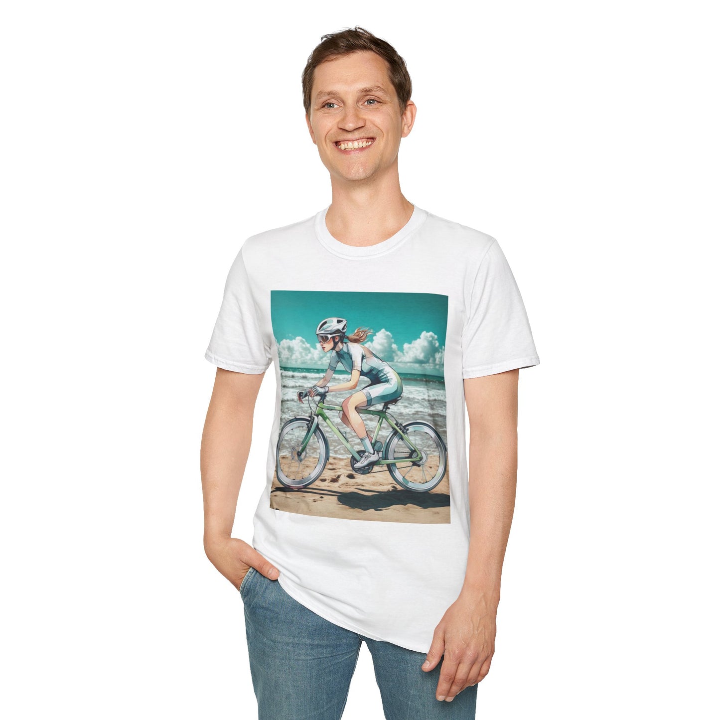 Beach Bike Ride Unisex Softstyle T-Shirt