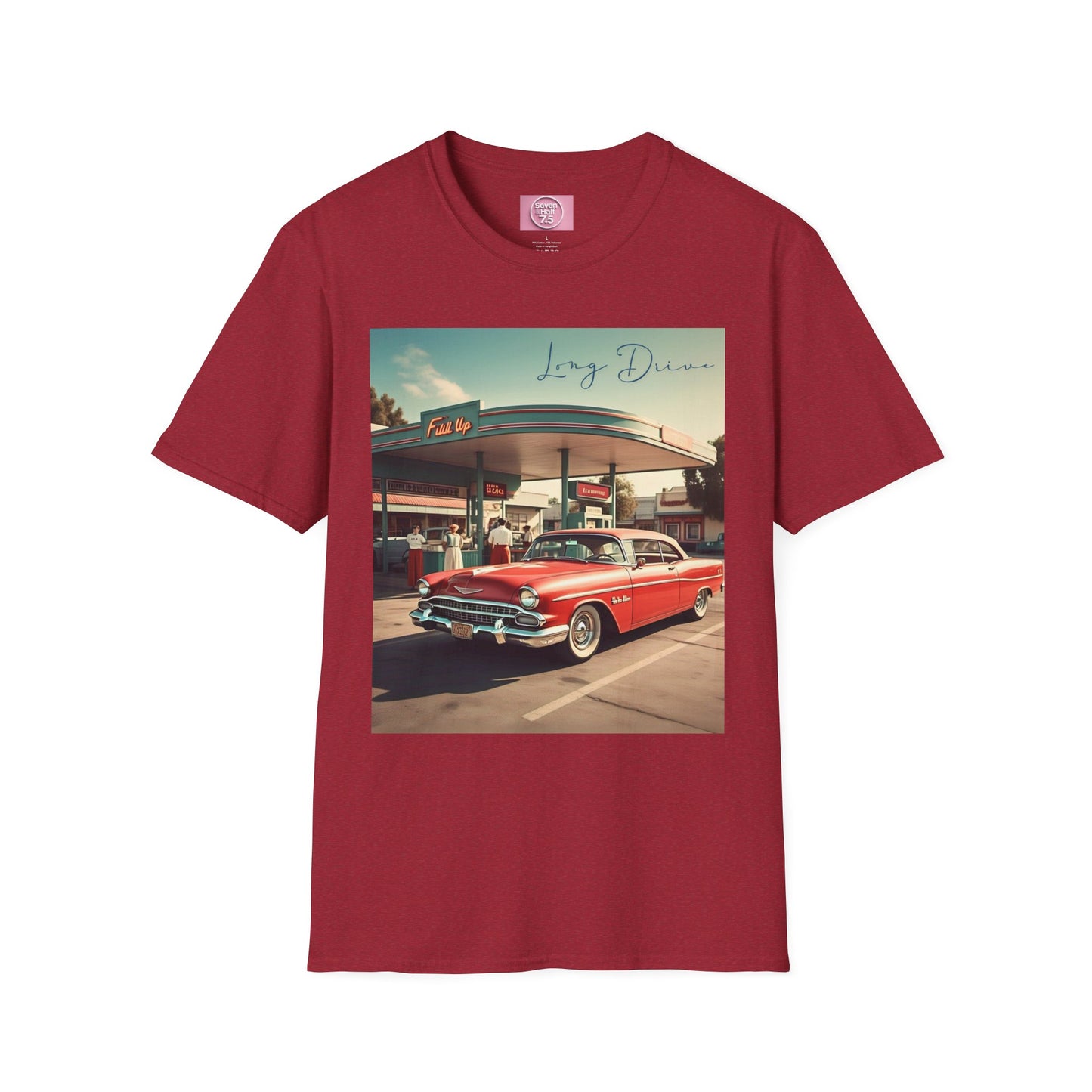 Retro Car Unisex Softstyle T-Shirt - Long Drive Graphic Tee