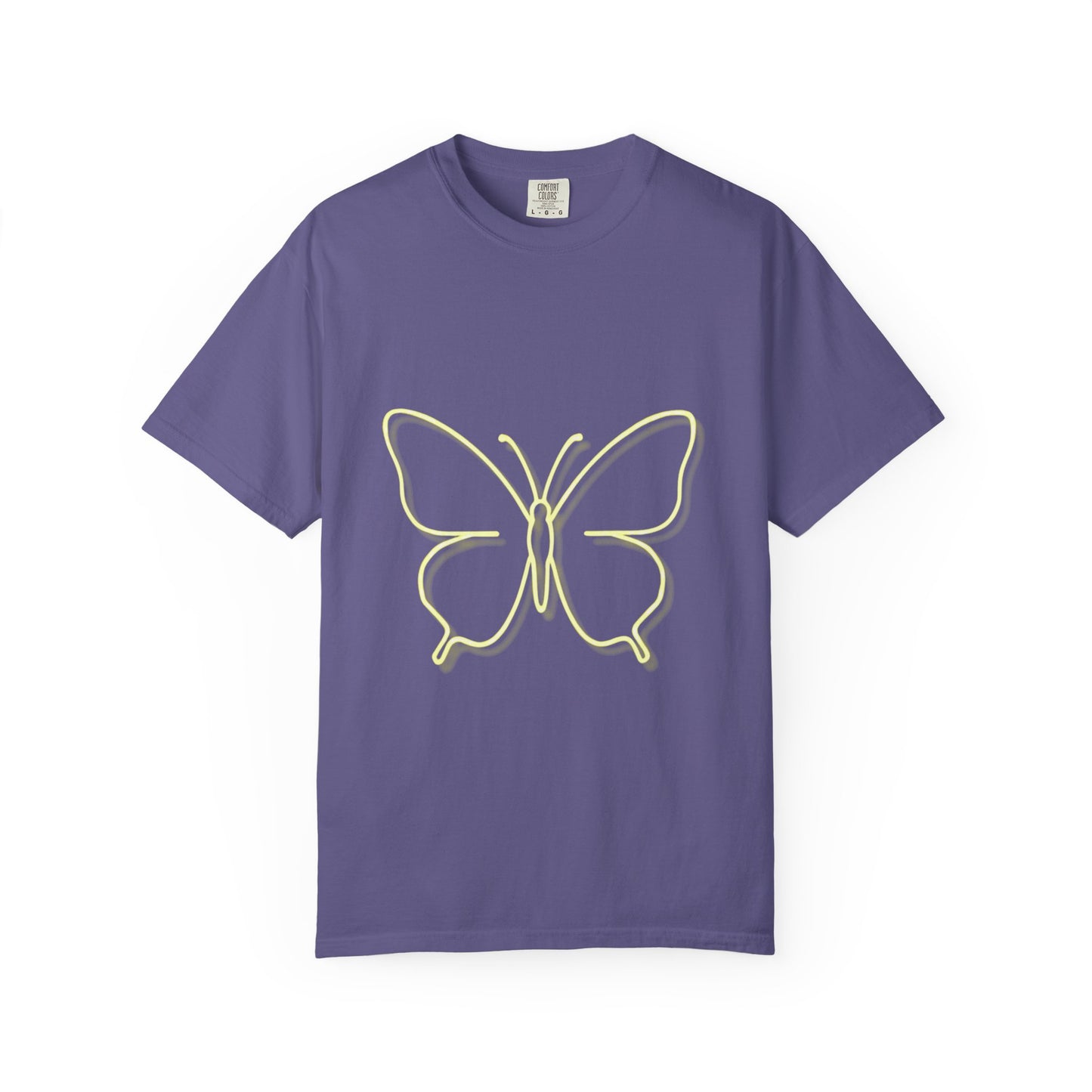 Butterfly Neon Unisex Garment-Dyed T-Shirt | Casual Wear for Nature Lovers