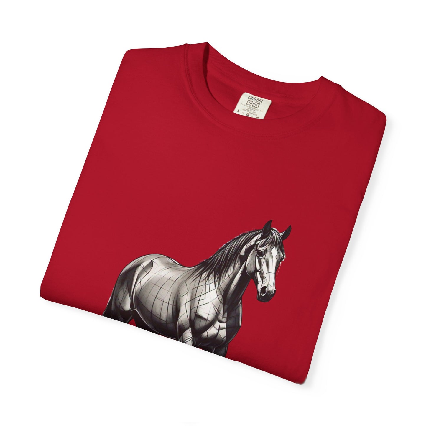 Equestrian Vibe Unisex Garment-Dyed T-Shirt - Horse Design