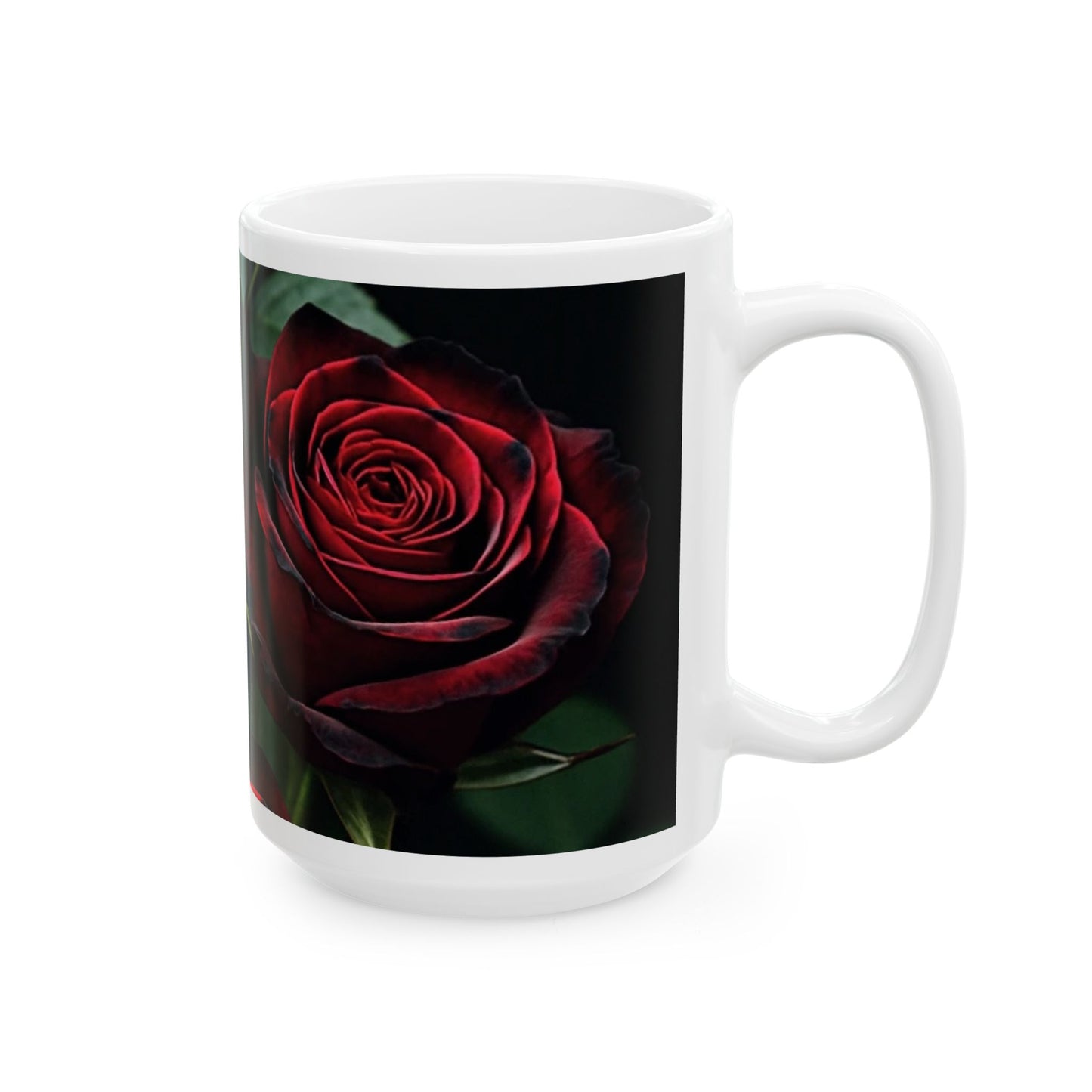 Elegant Rose Ceramic Mug - 11oz & 15oz Options - Perfect Gift for Occasions