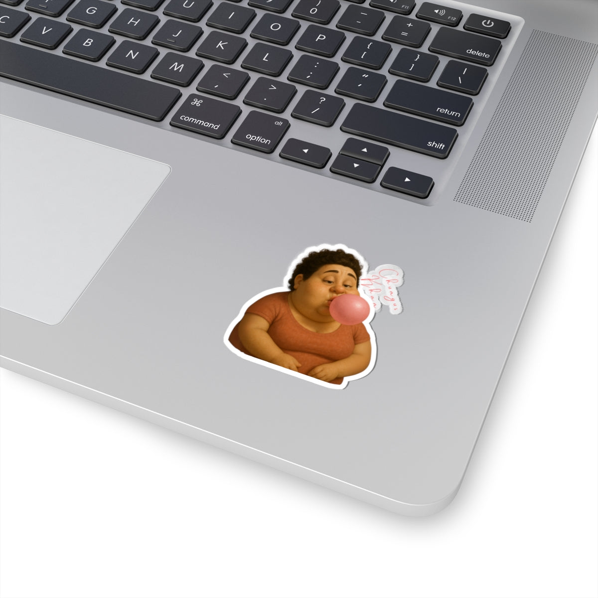 Funny Kiss-Cut Stickers - Chill Out Vibes with Bubble Gum Character