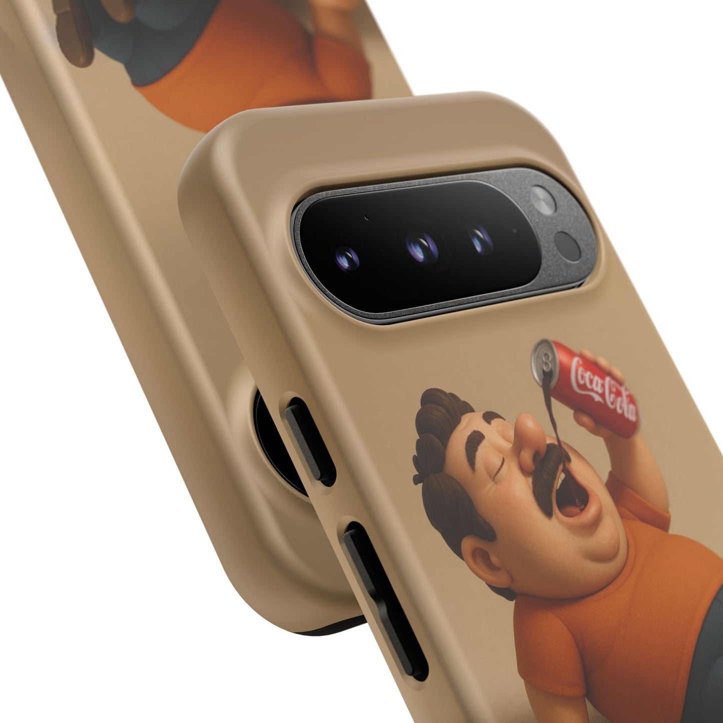 Funny Cartoon Phone Case - 'Coca-Cola Chill' Design