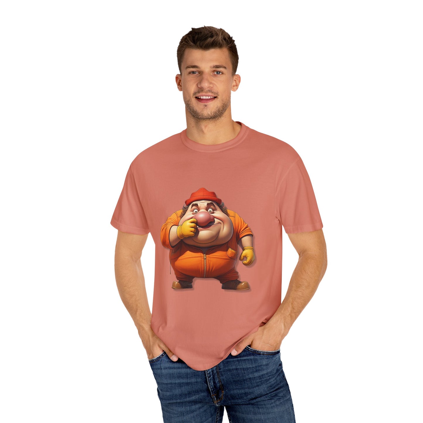 Fun Cartoon Character Unisex Garment-Dyed T-Shirt