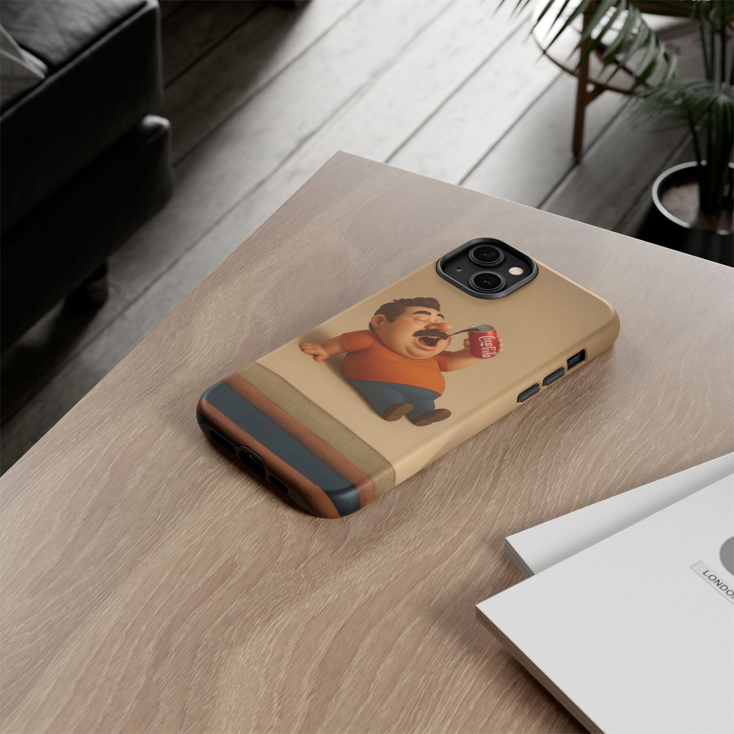 Funny Cartoon Phone Case - 'Coca-Cola Chill' Design