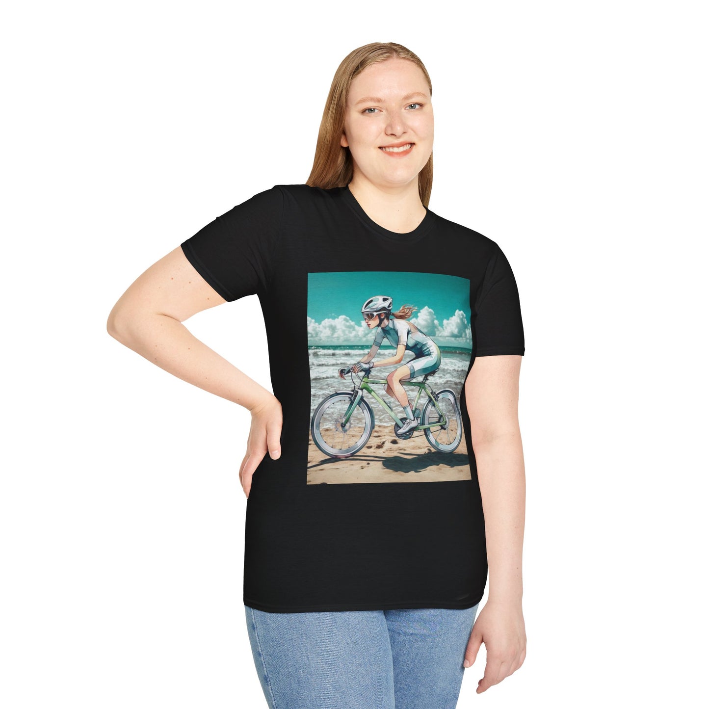 Beach Bike Ride Unisex Softstyle T-Shirt