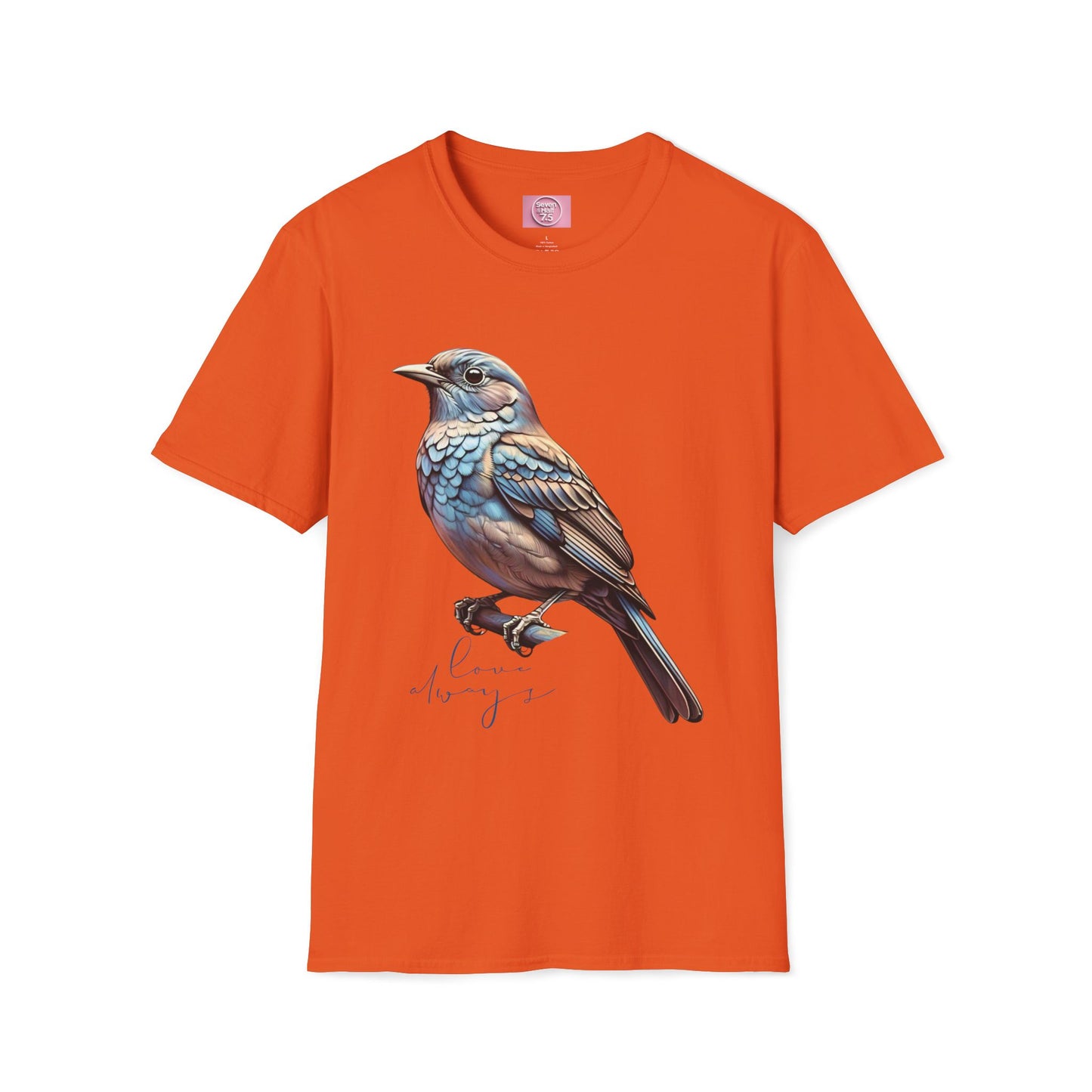 Nature-Inspired Bird Graphic T-Shirt for Soft Comfort