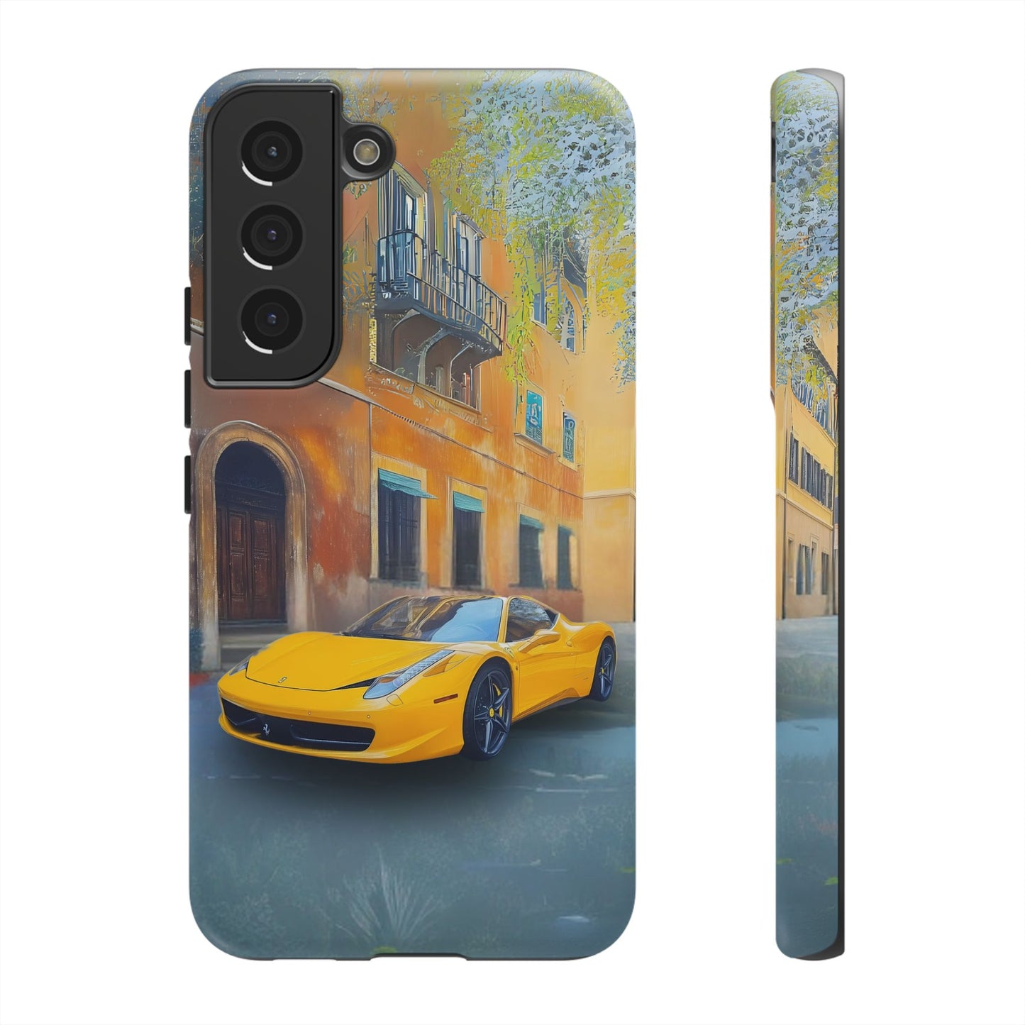 Ferrari Yellow Tough Phone Case - Stylish and Durable