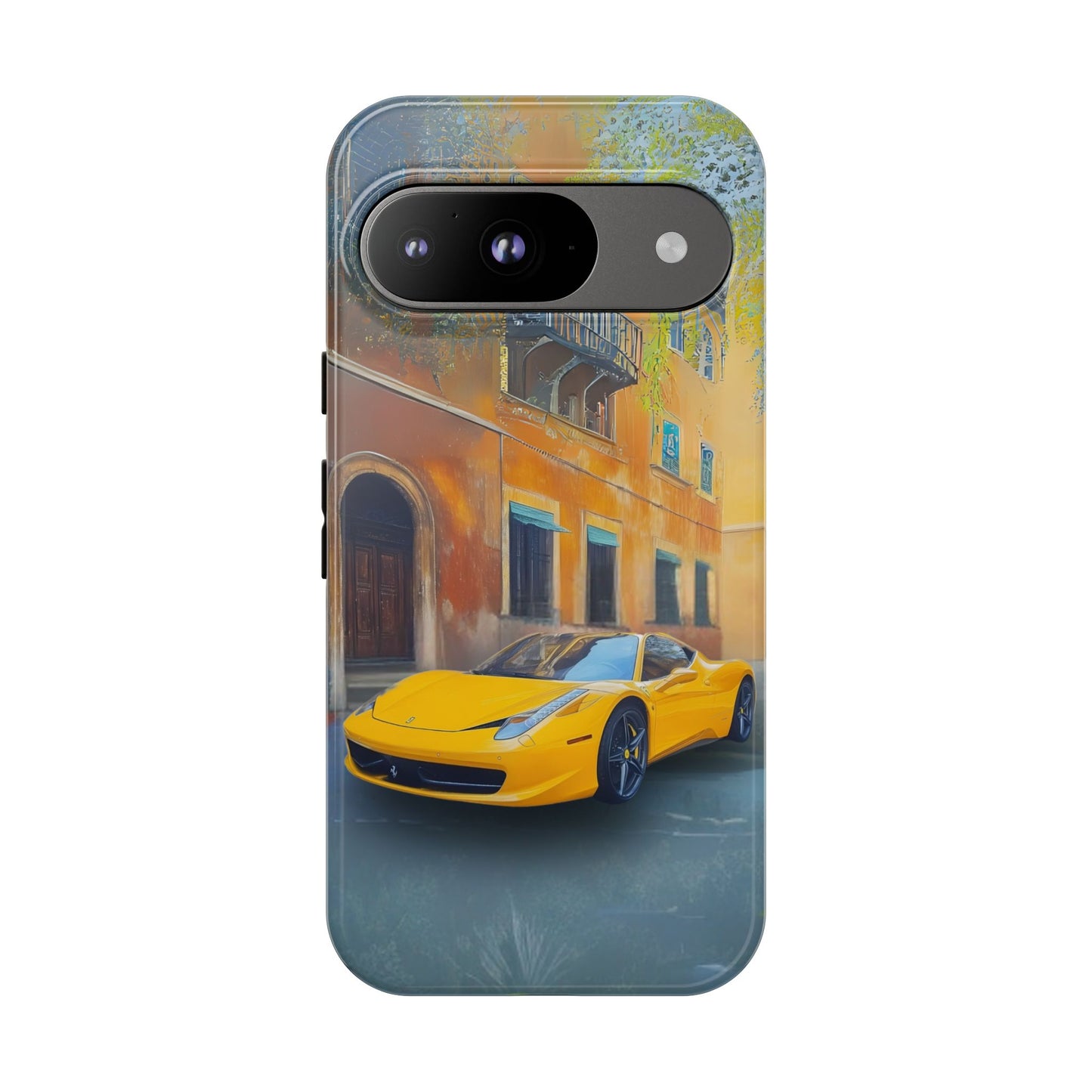 Ferrari Yellow Tough Phone Case - Stylish and Durable