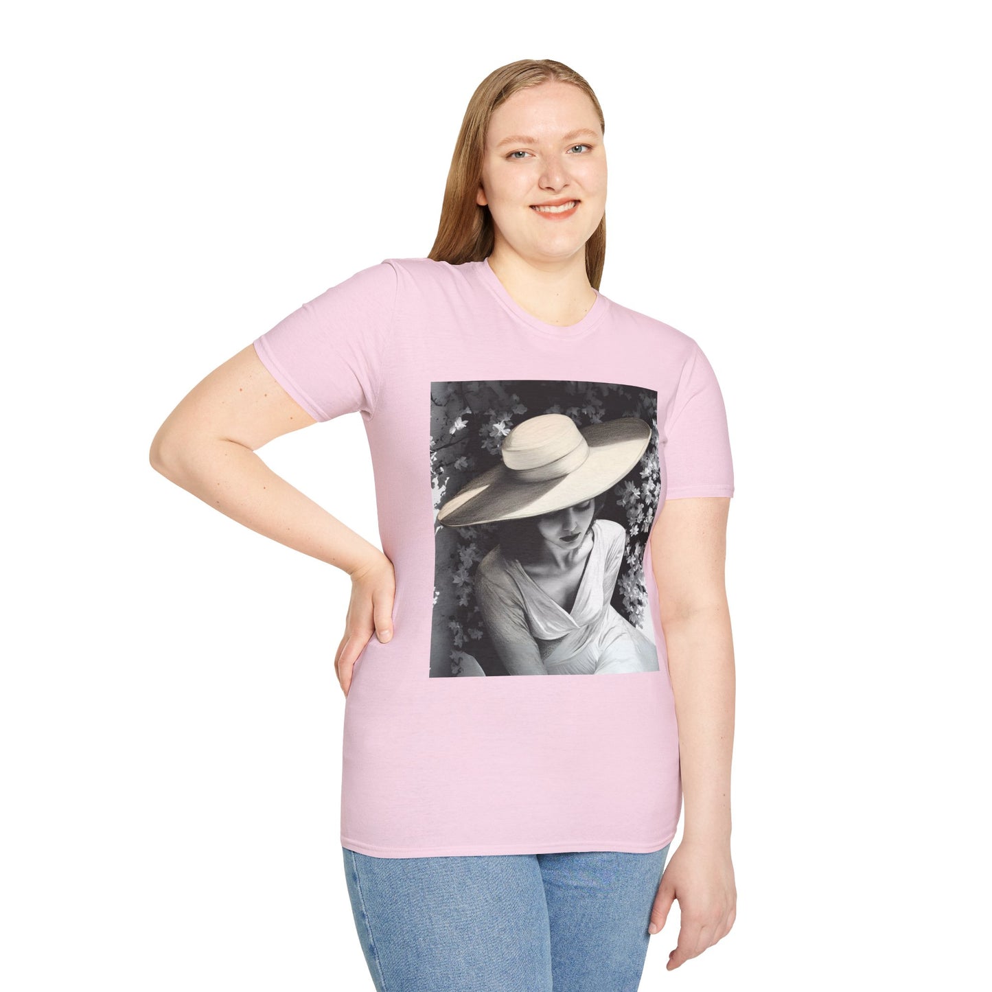 Elegant Charcoal art Softstyle T-Shirt - Perfect for Spring and Summer