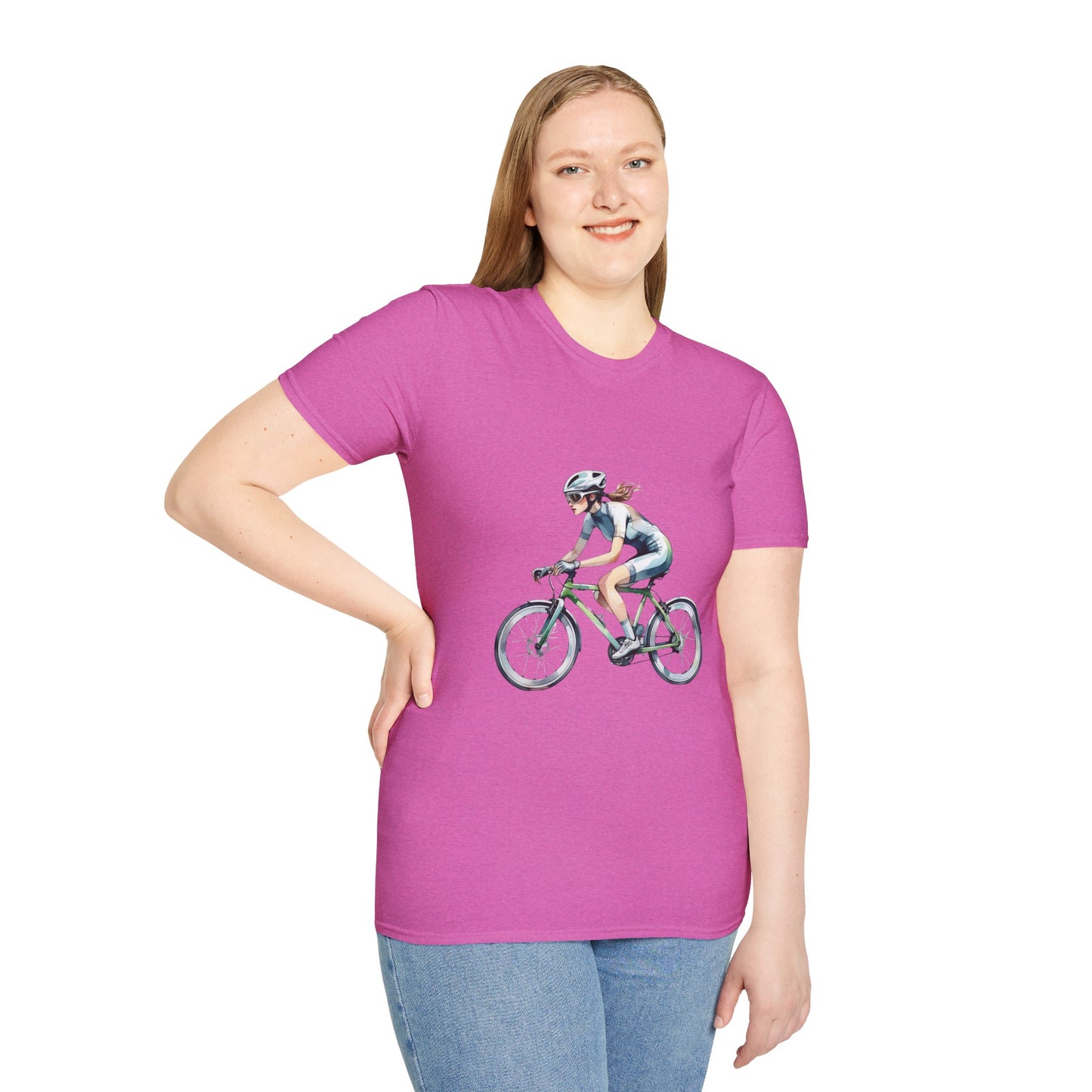Cycling Enthusiast Softstyle T-Shirt – Sporty Graphic Tee for Bikers