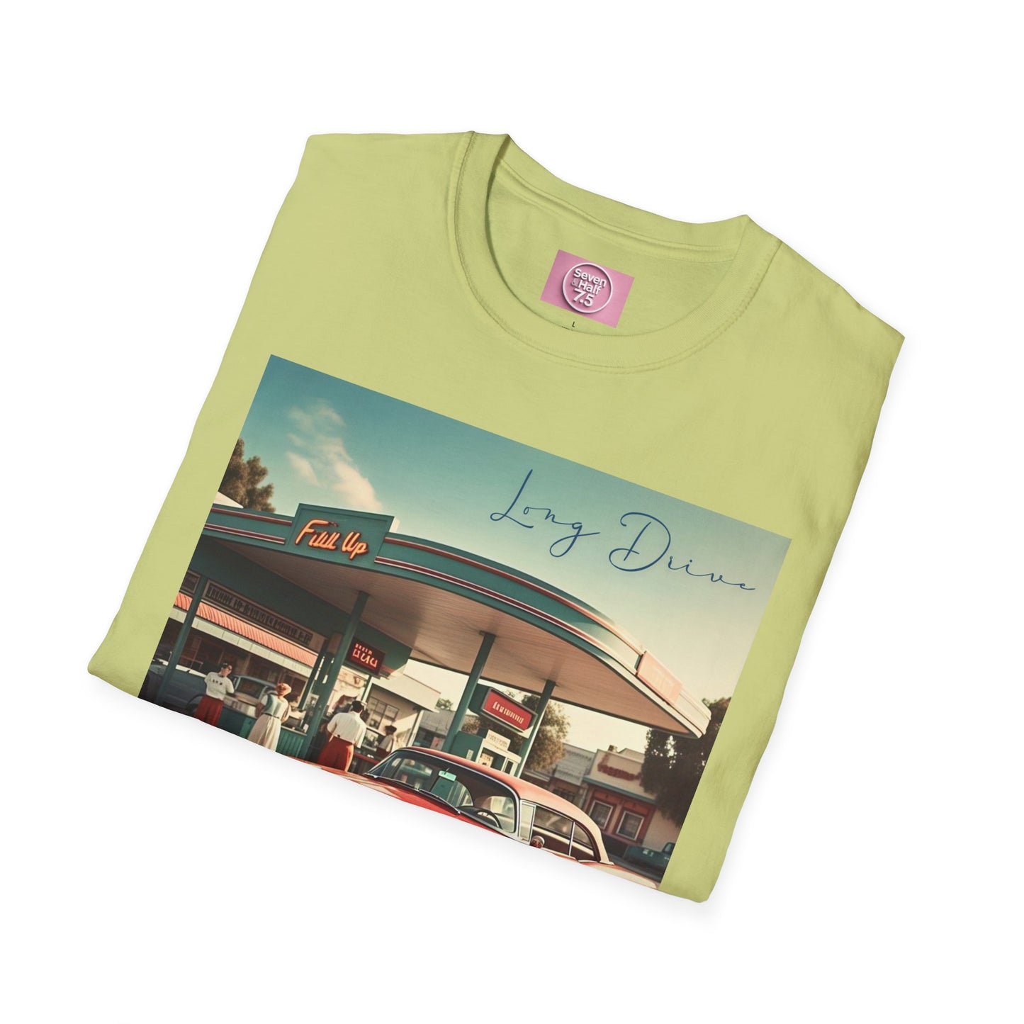 Retro Car Unisex Softstyle T-Shirt - Long Drive Graphic Tee