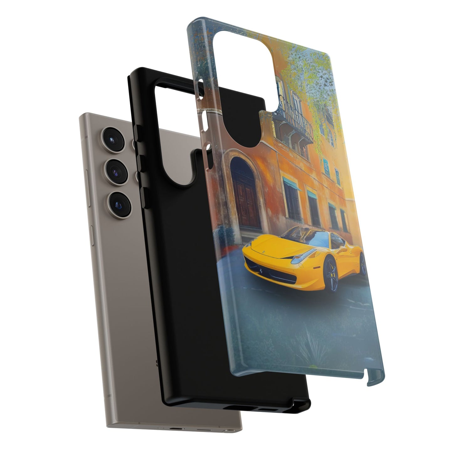 Ferrari Yellow Tough Phone Case - Stylish and Durable