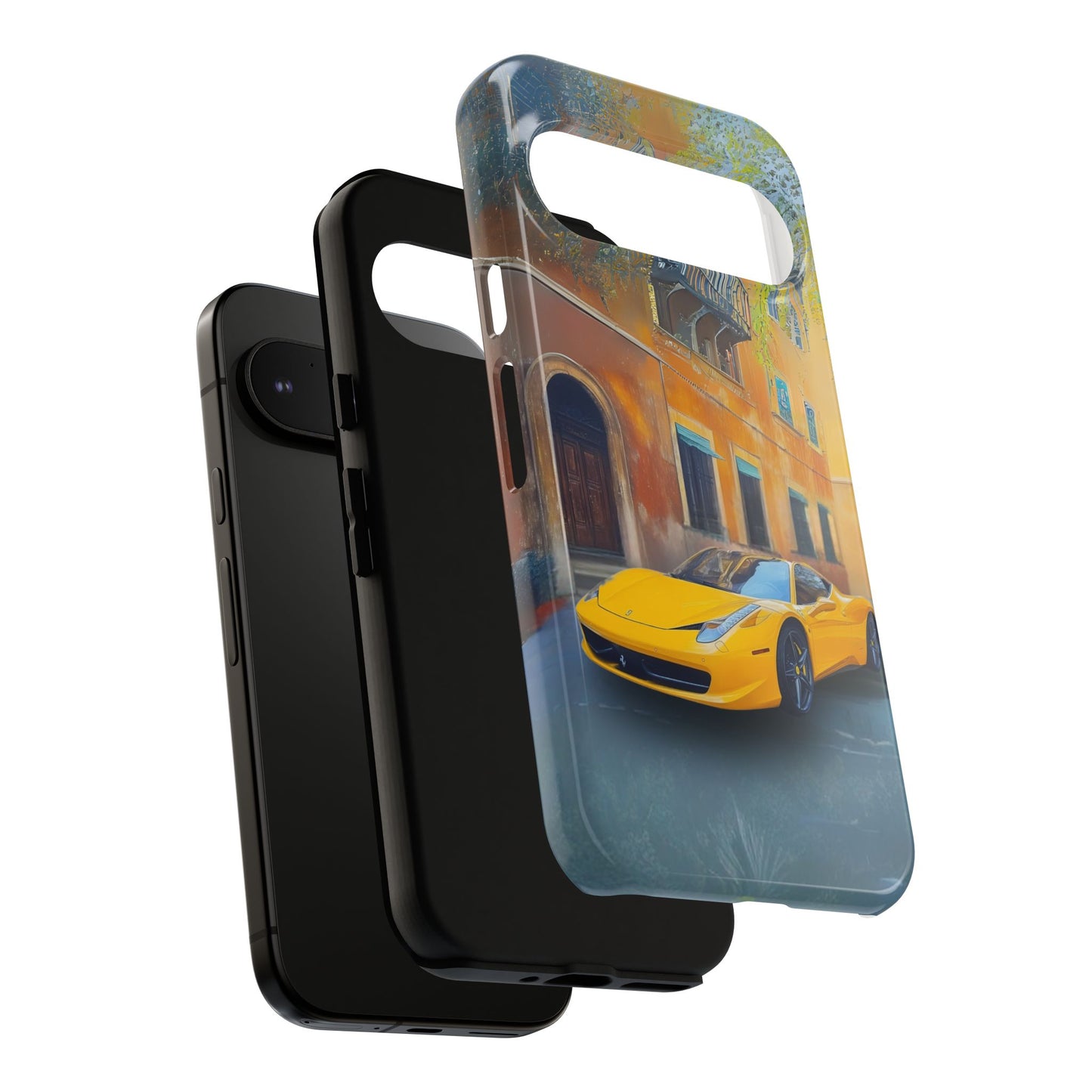 Ferrari Yellow Tough Phone Case - Stylish and Durable