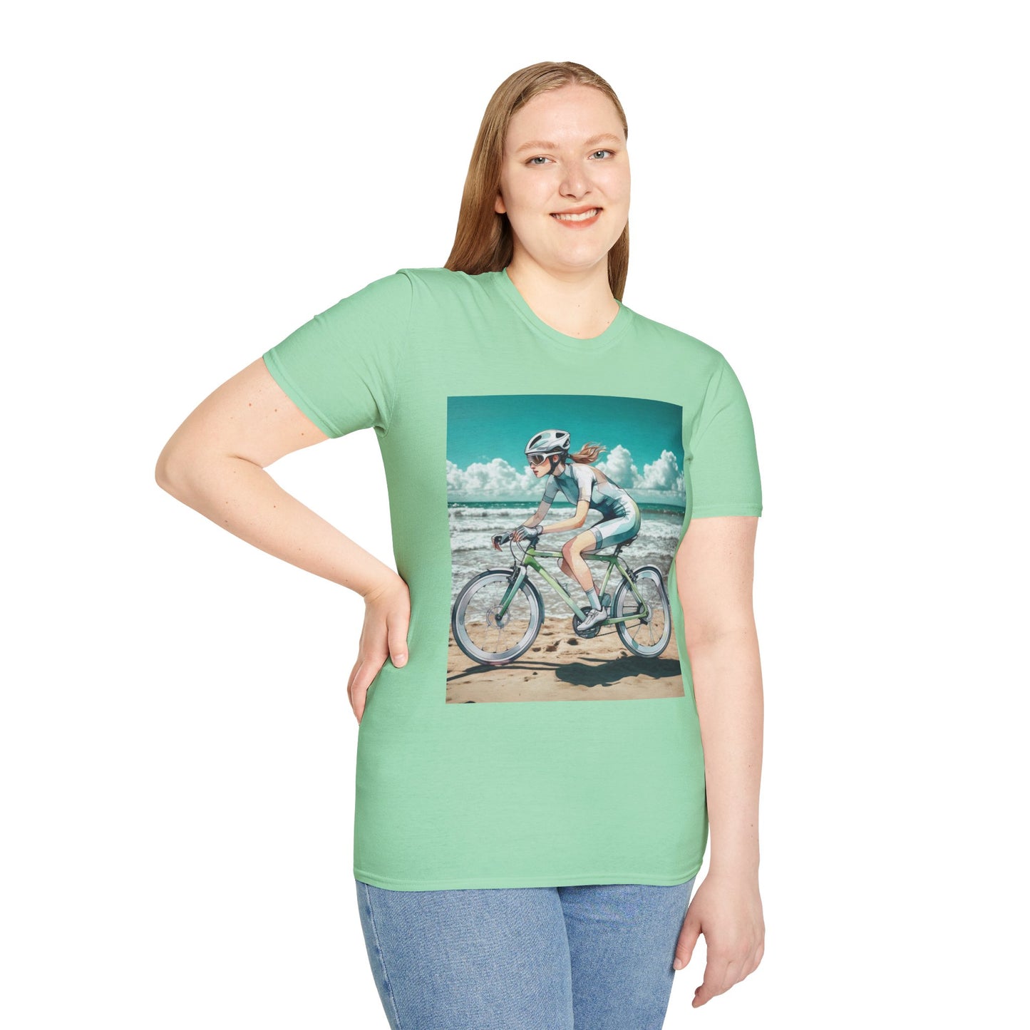 Beach Bike Ride Unisex Softstyle T-Shirt