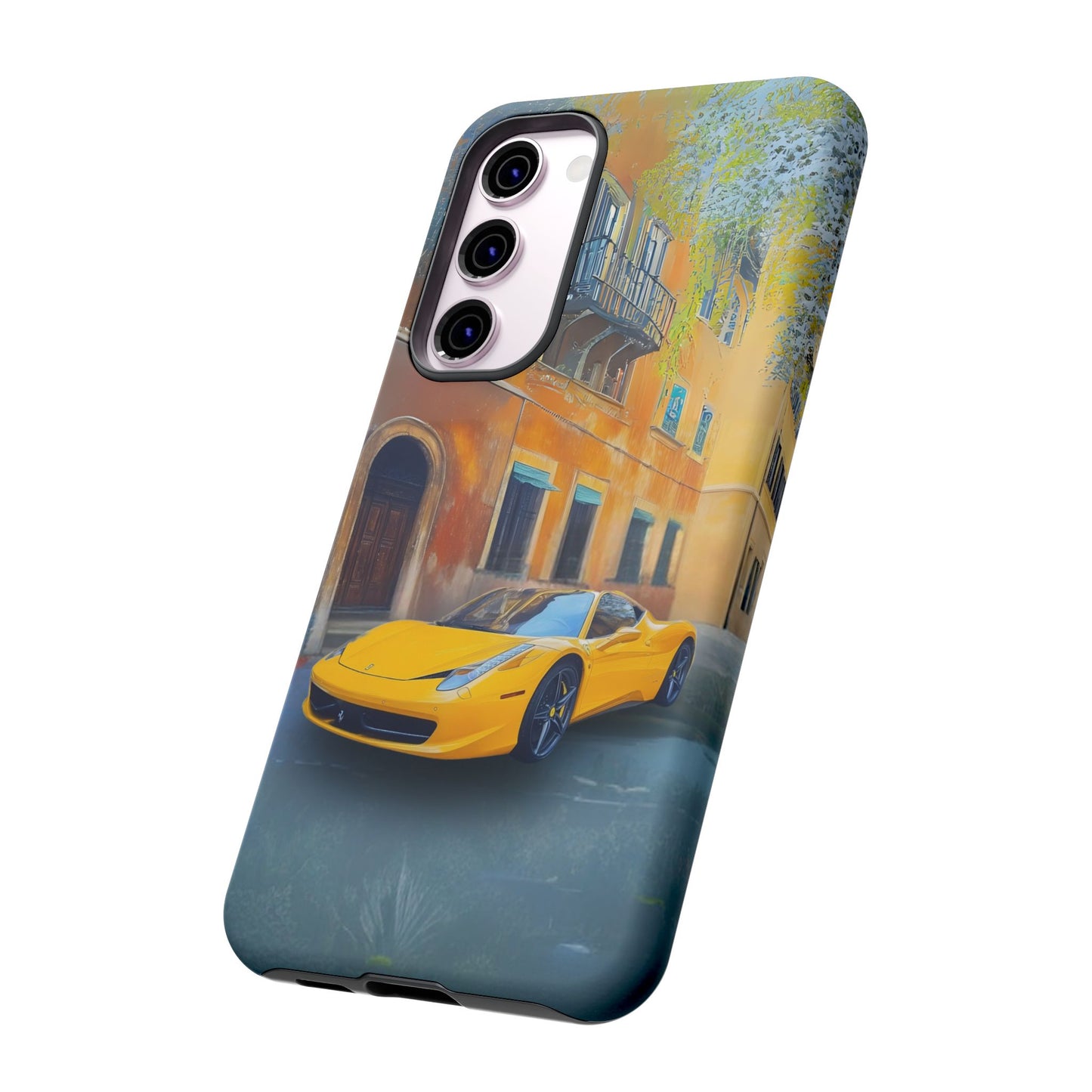 Ferrari Yellow Tough Phone Case - Stylish and Durable