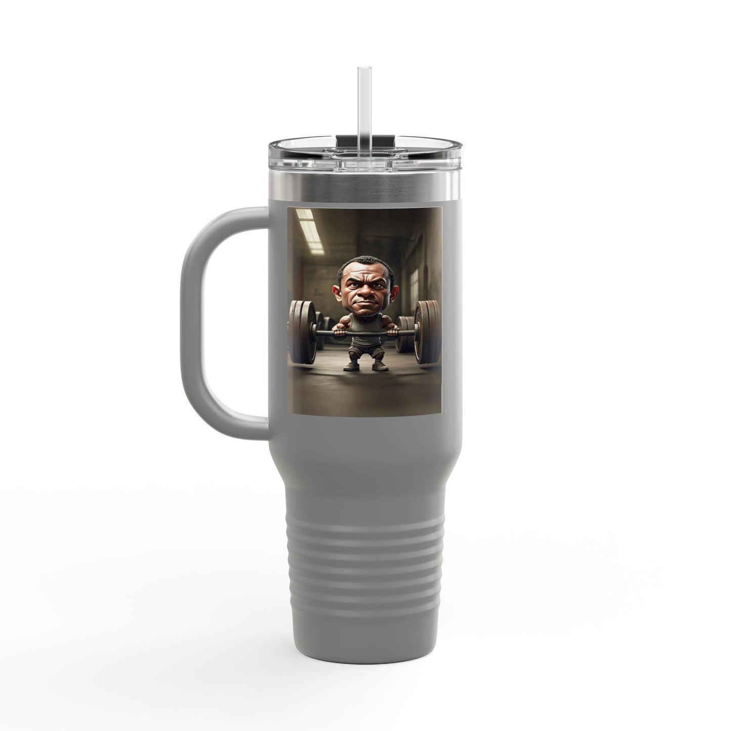 Funny Insulated Travel Mug - 40oz Motivational Humor Gift for Gym Lovers