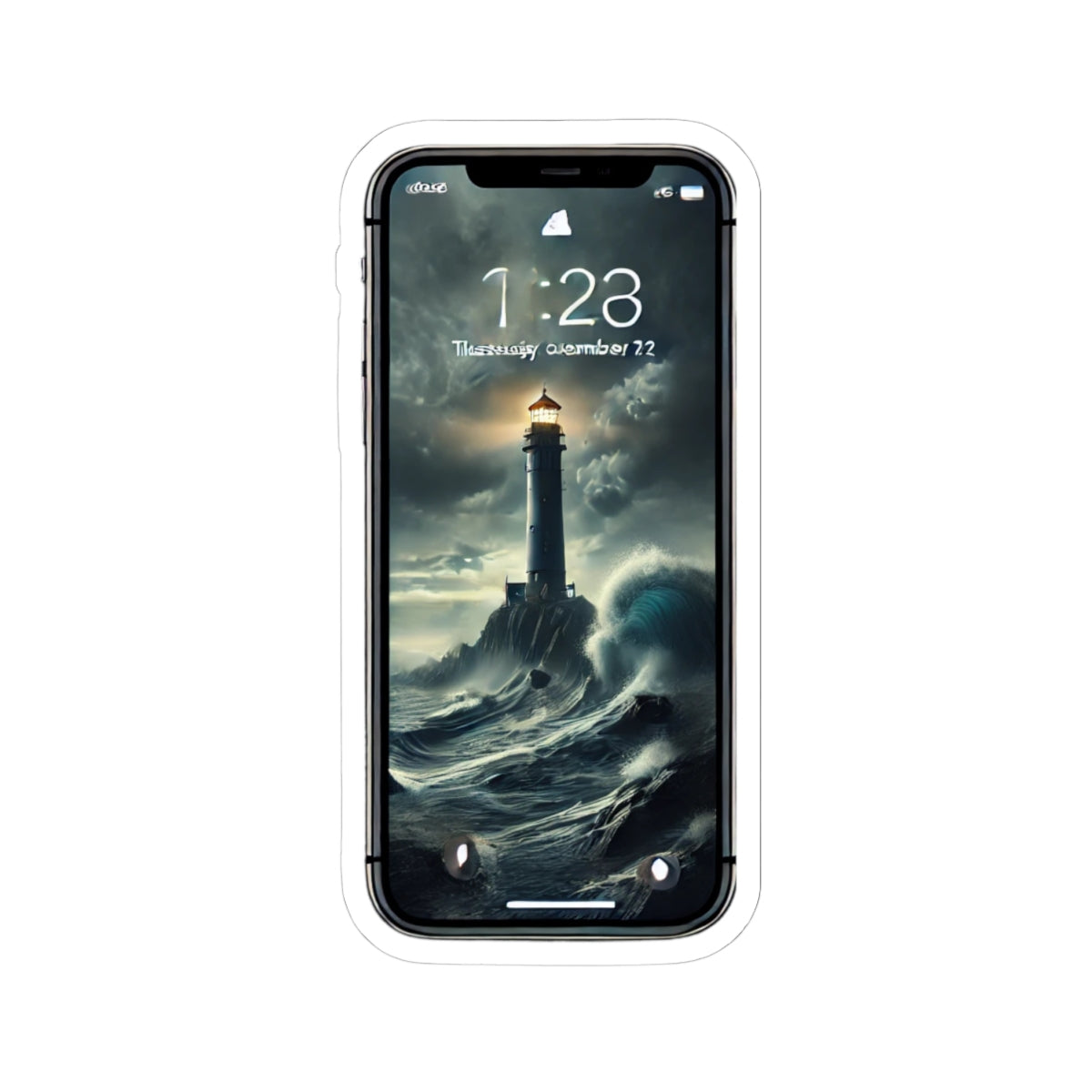 Lighthouse Wave Kiss-Cut Stickers | Coastal Aesthetic Decor