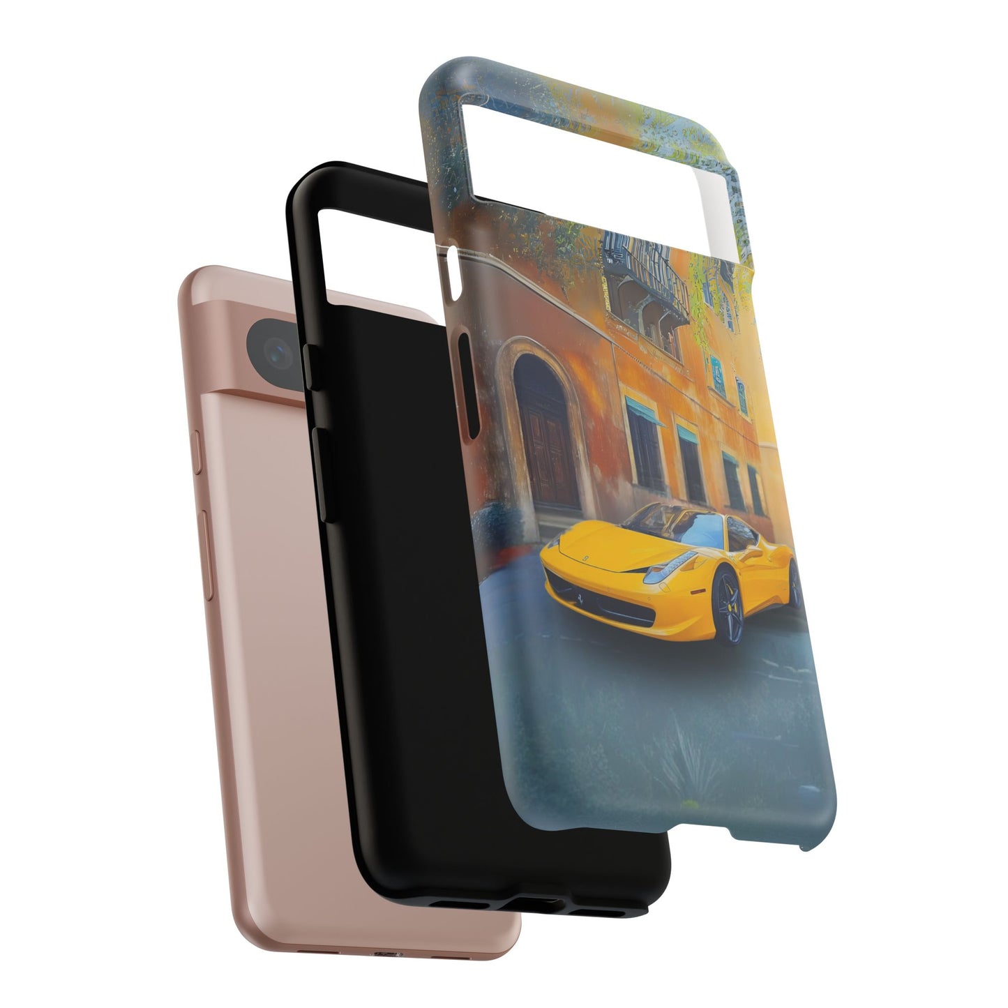 Ferrari Yellow Tough Phone Case - Stylish and Durable