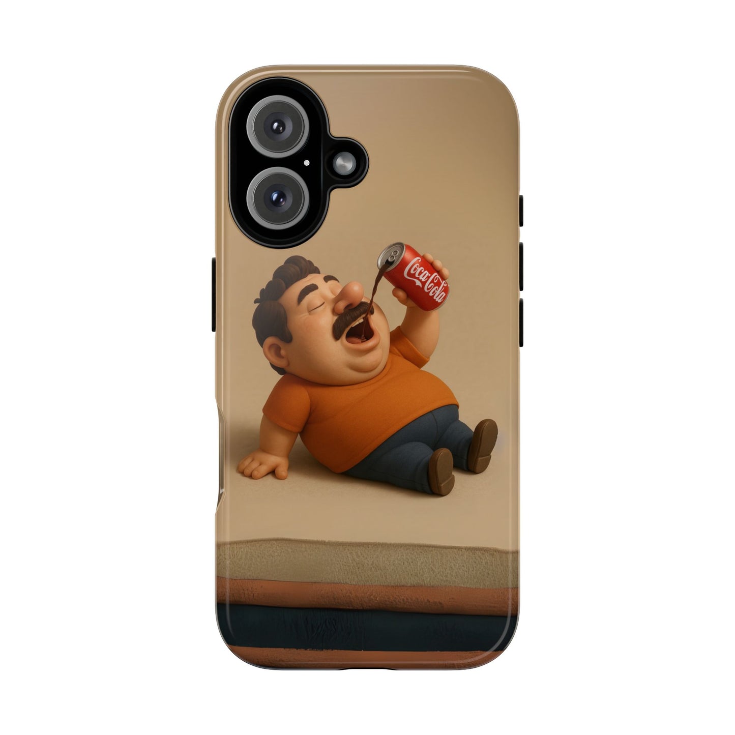 Funny Cartoon Phone Case - 'Coca-Cola Chill' Design