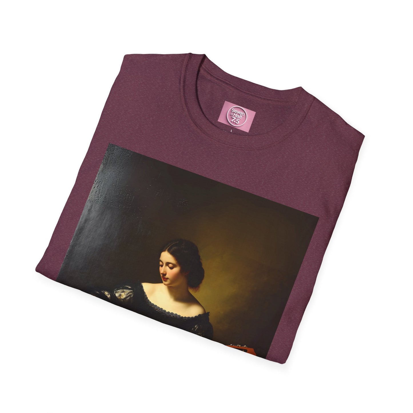 Artistic Guitarist Softstyle T-Shirt - Elegant Vintage Design