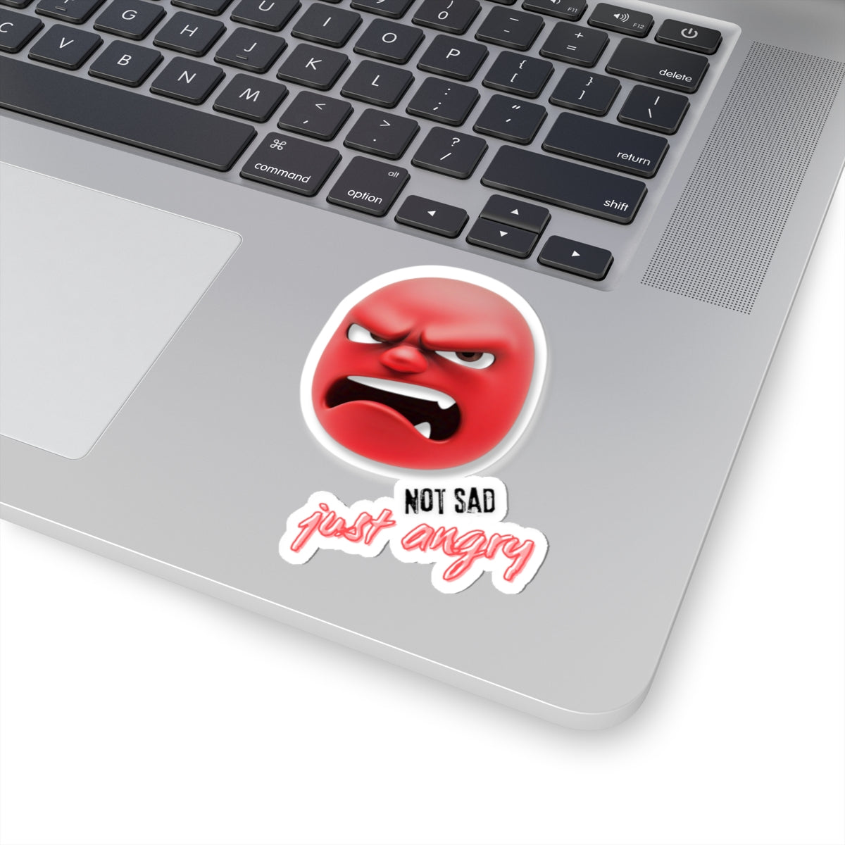 Angry Emoji Kiss-Cut Stickers for Expressive Decor & Gifts