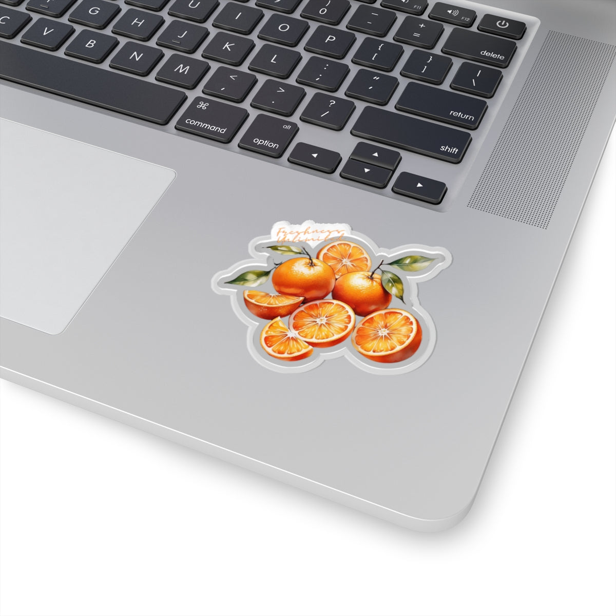 Fresh Citrus Kiss-Cut Stickers - Colorful Orange Fruit Design for Smooth Surfaces