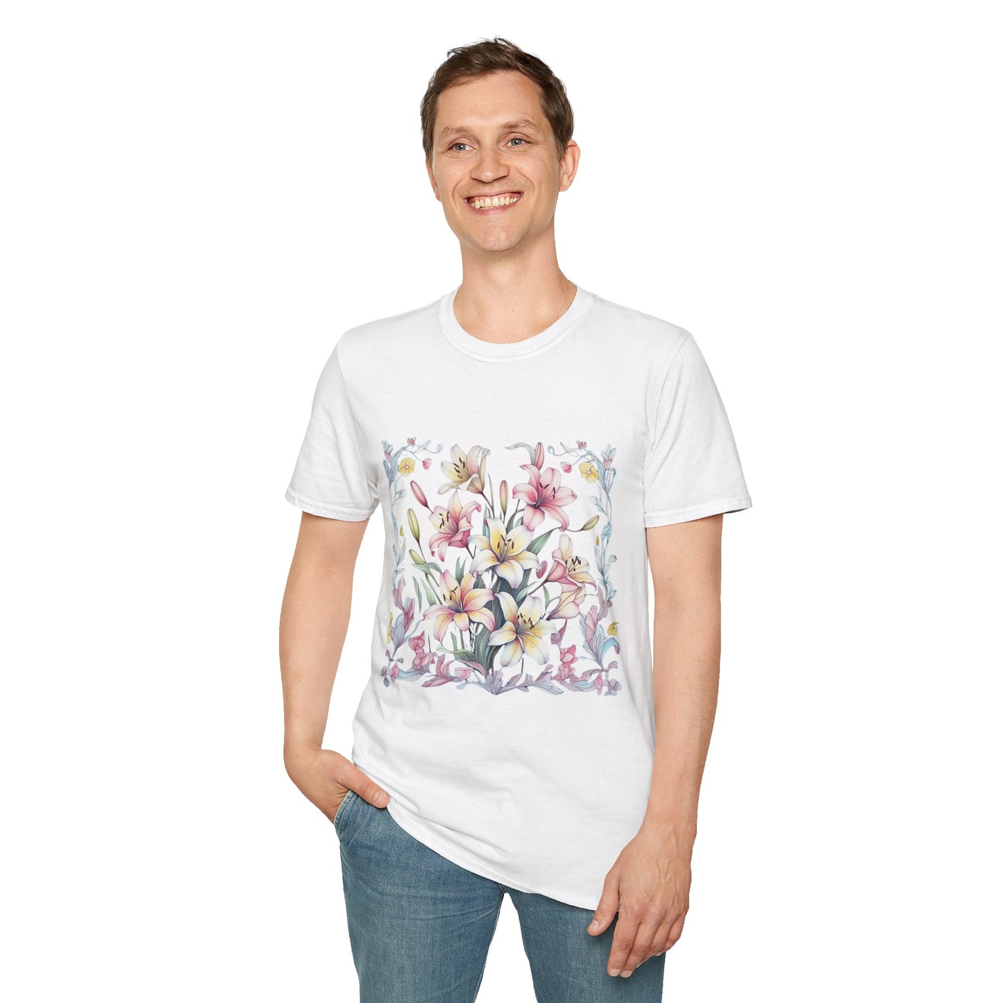 Floral Blossom Unisex T-Shirt - Softstyle Cotton Tee for Nature Lovers